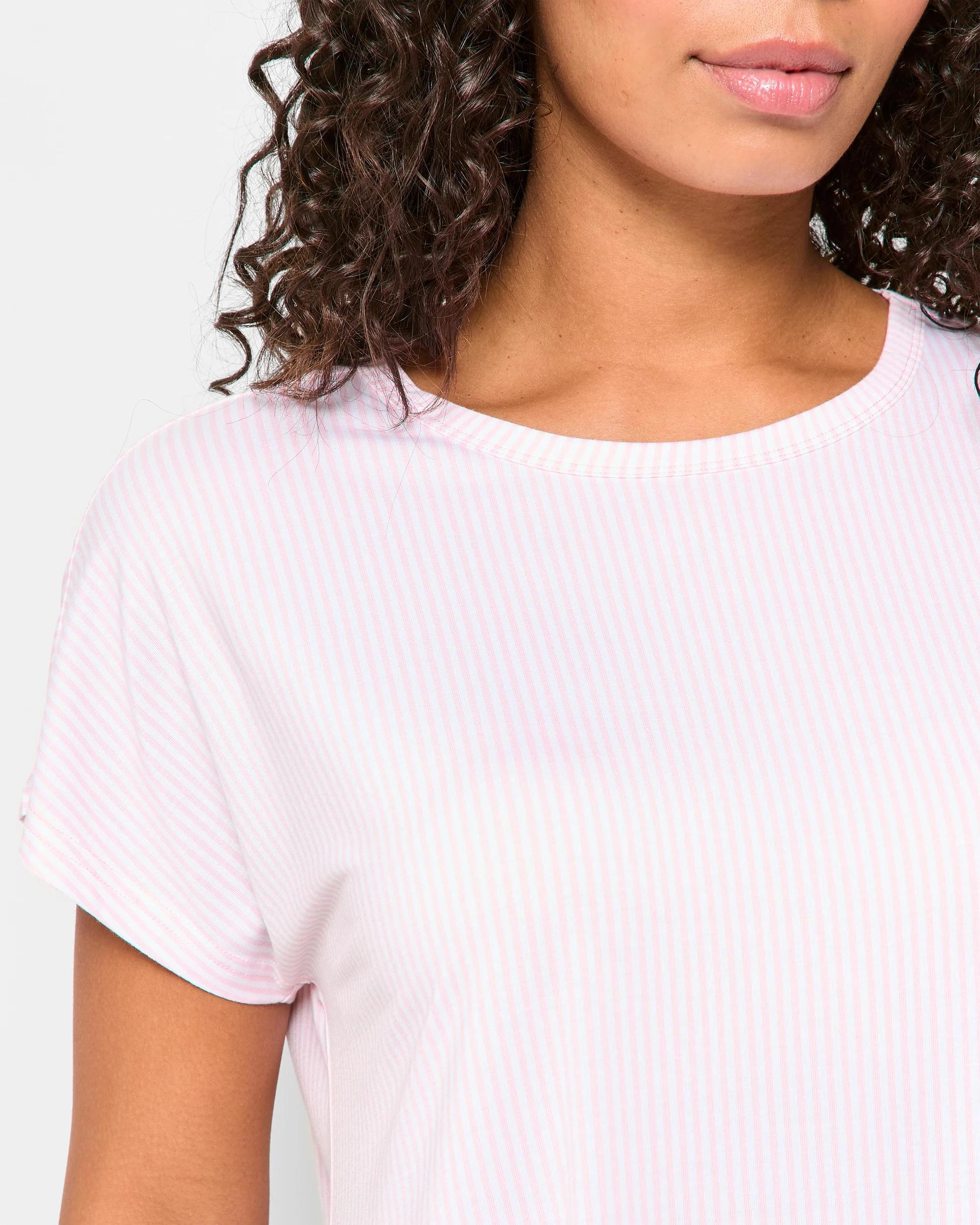 5 Target Soft Comfort Bamboo T-Shirt Nightie PINK STRIPE, 5 of 5