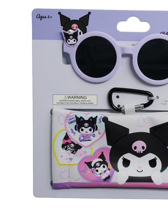 Kuromi License Children's Sunglasses and Case Set