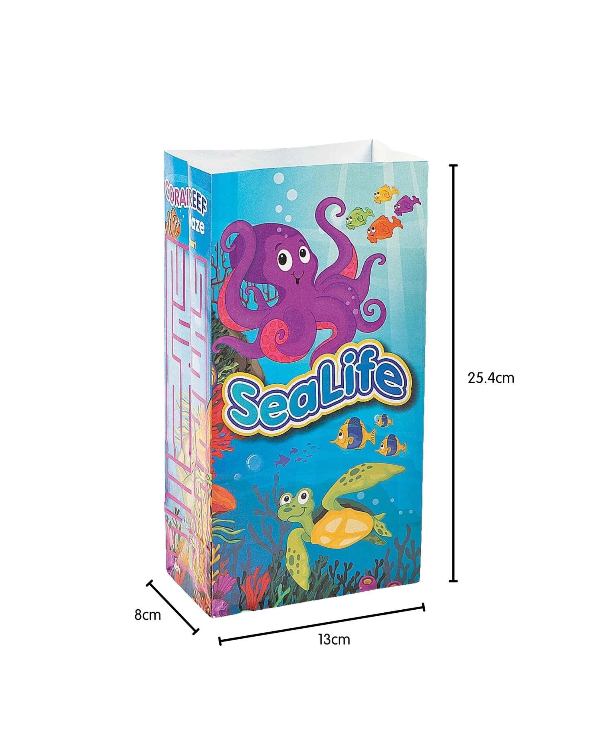 2 Fun Express Sea Life Activity Paper Party Bags Pack of 12, 2 of 3