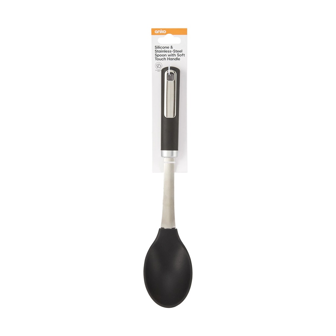 5 Silicone and Stainless-Steel Spoon with Soft Touch Handle, 5 of 5