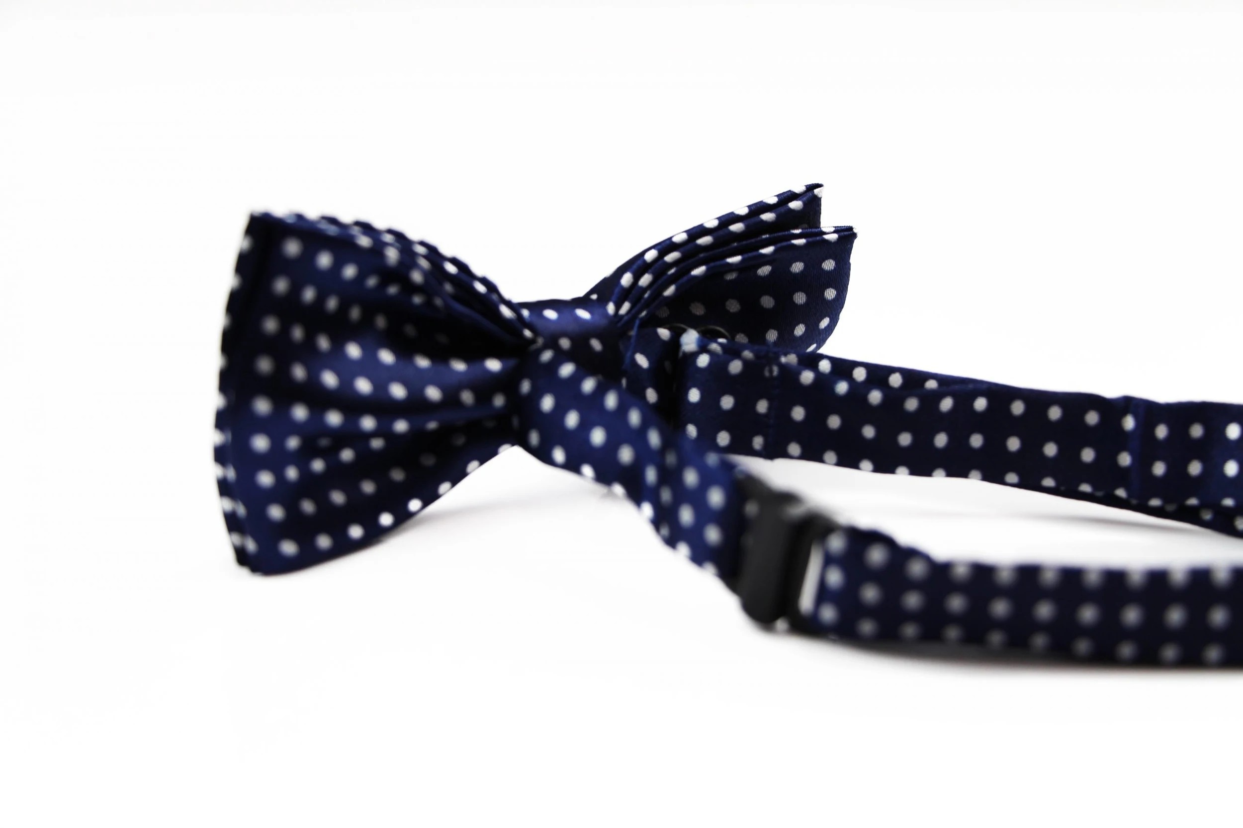 3 Zasel Boys Navy With White Small Polka Dots Patterned Bow Tie - Multi, 3 of 5