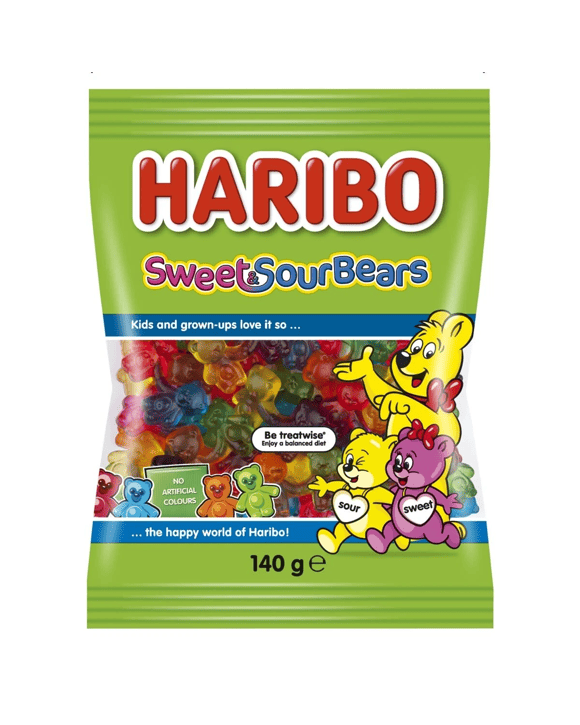Haribo Sweet & Sour Bears 140g
