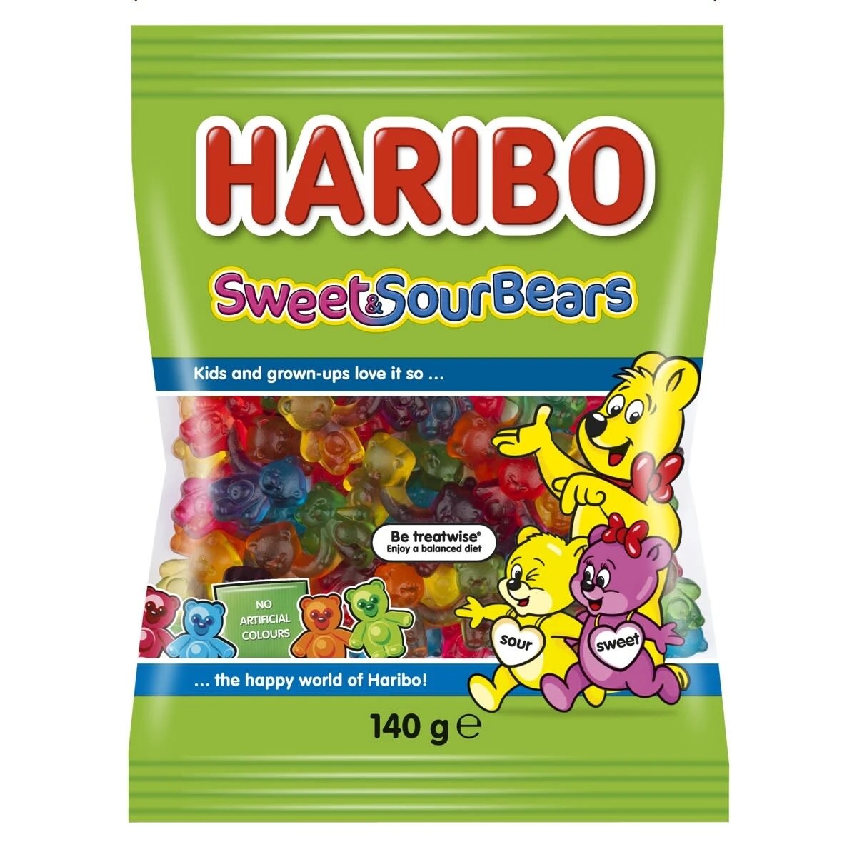 1 Haribo Sweet & Sour Bears 140g, 1 of 1