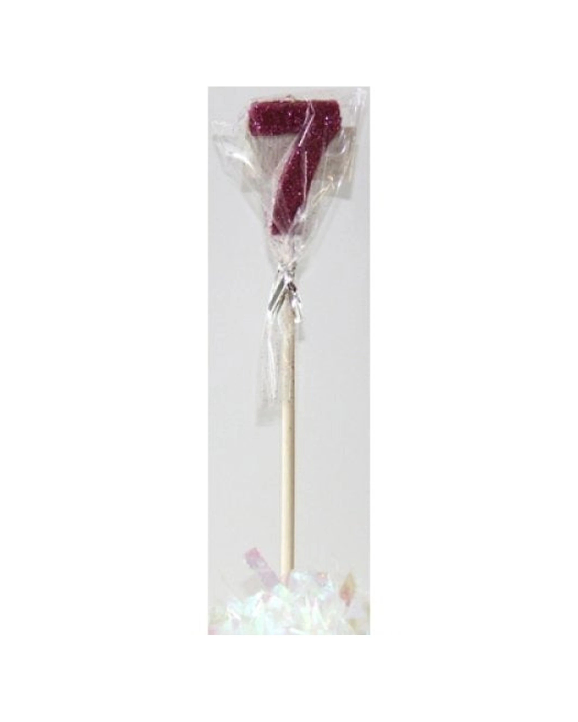2 Alpen Candle Glitter Long Stick Number 7 Party Decoration - Pink, 2 of 2