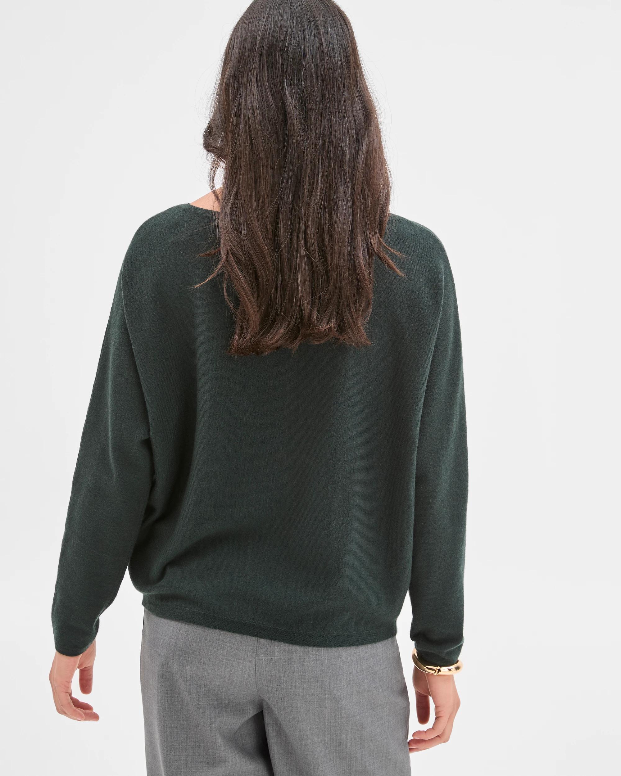 6 Preview Dolman Sleeve Boat Neck Knit Sweater MID JADE, 6 of 6