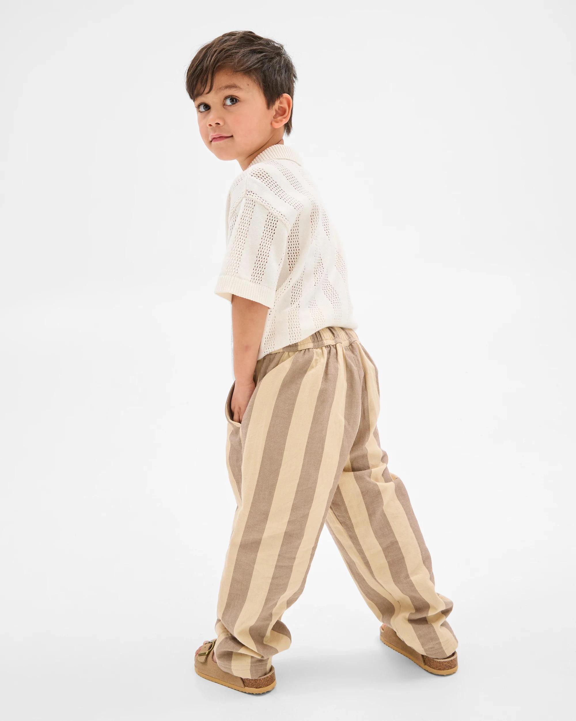 3 Target Kids Lightweight Woven Pull On Pants BROWN, 3 of 6