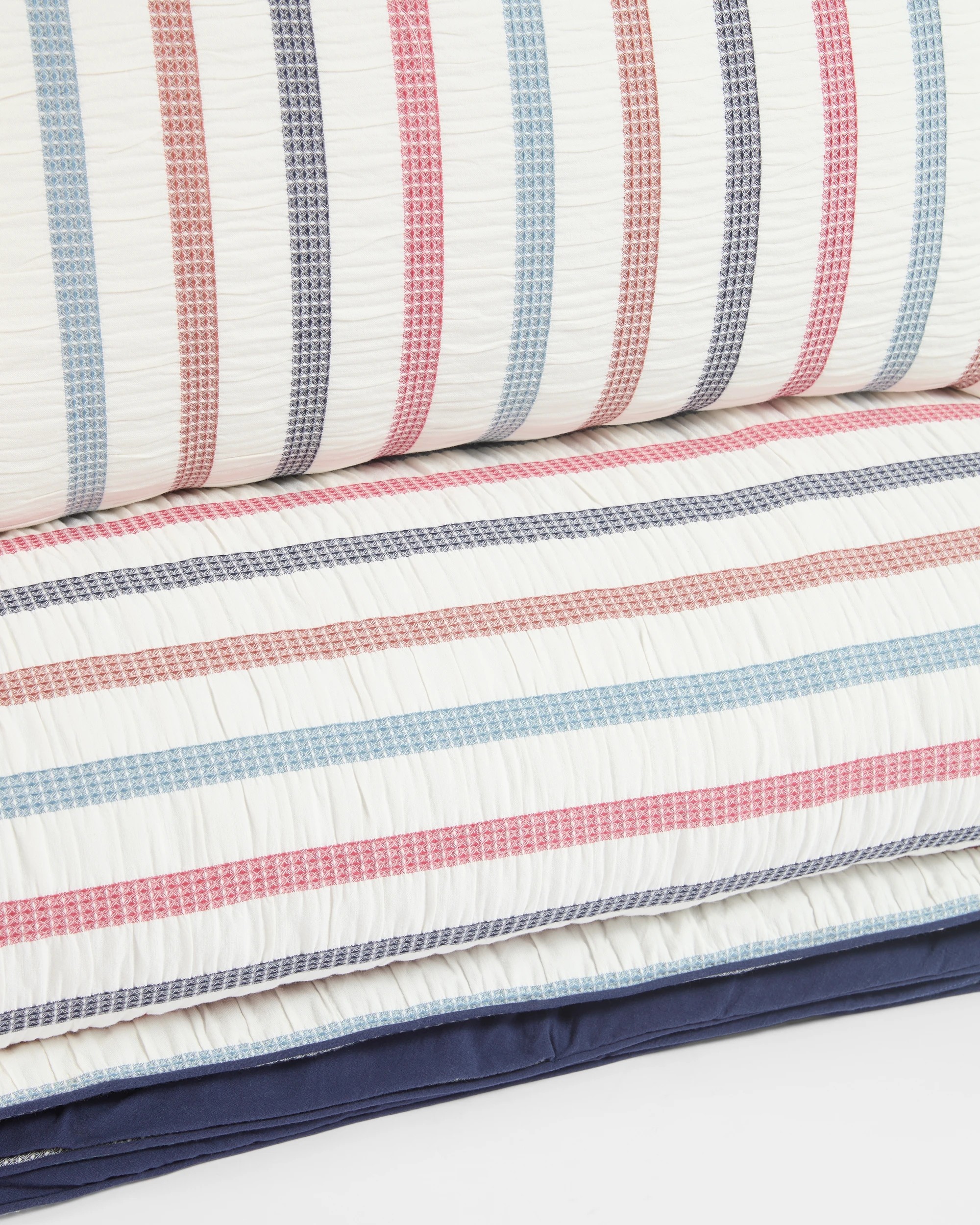 8 Target Frankie Waffle Stripe Seersucker Kids Quilt Cover Set - Queen Bed - Blue, 8 of 9