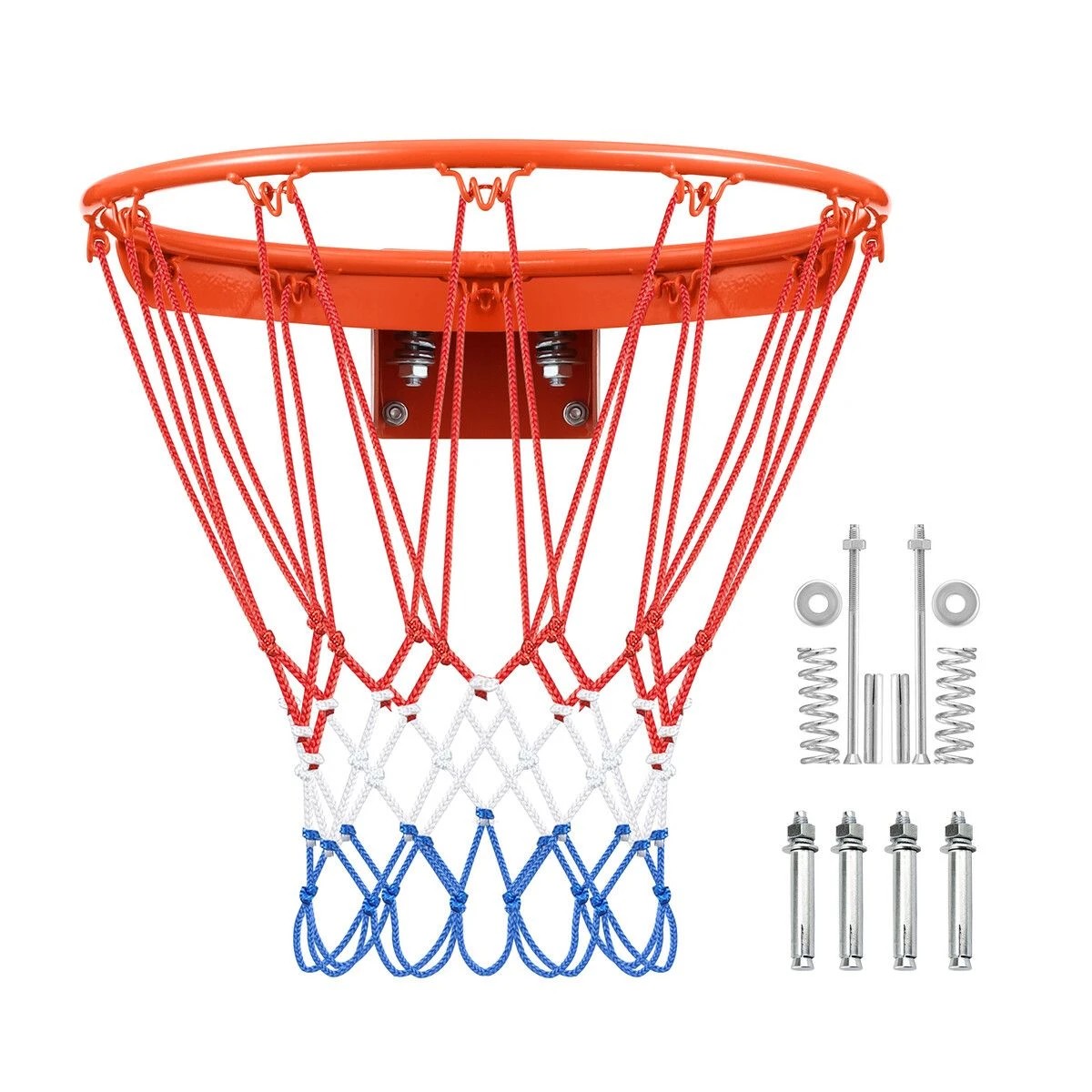 2 Genki Breakaway Basketball Rim Ring Hoop Goal Net 45cm - Orange, 2 of 3