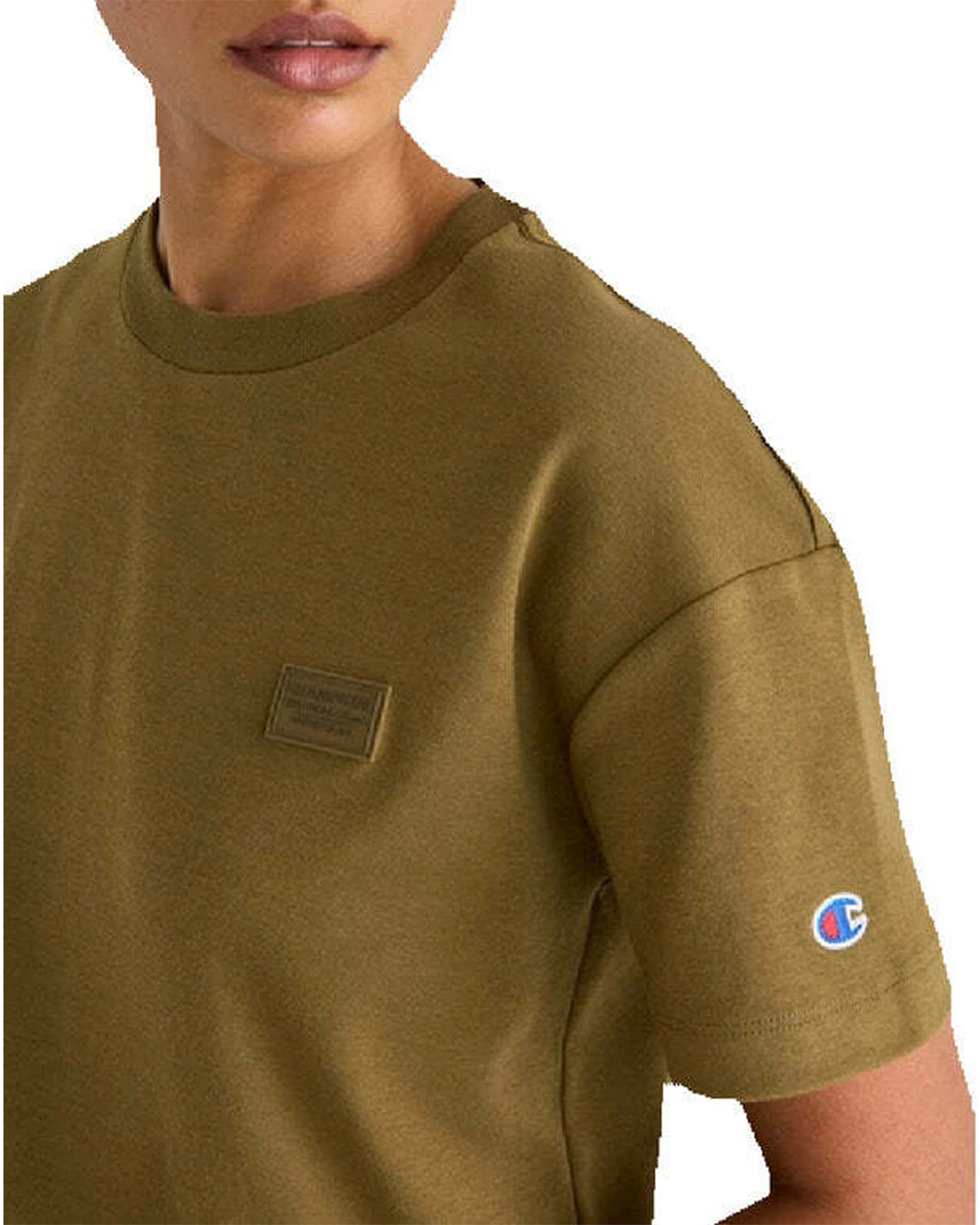3 Champion Women's Rochester Cotton Blend Activewear Base Tee Surplus - XS - Green, 3 of 3