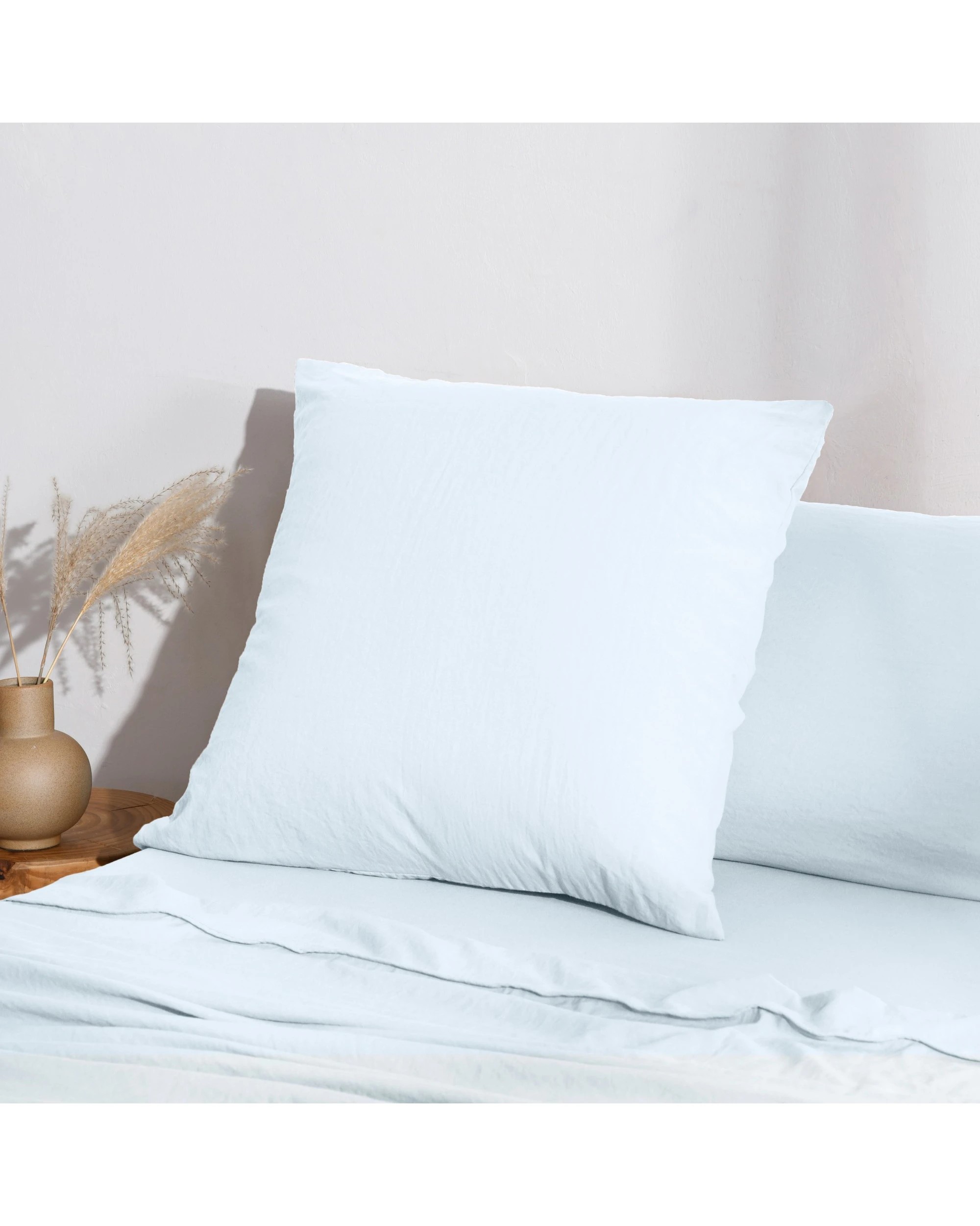 2 Dreamaker Superfine Washed Microfibre European Pillowcase - Ice Blue, 2 of 5