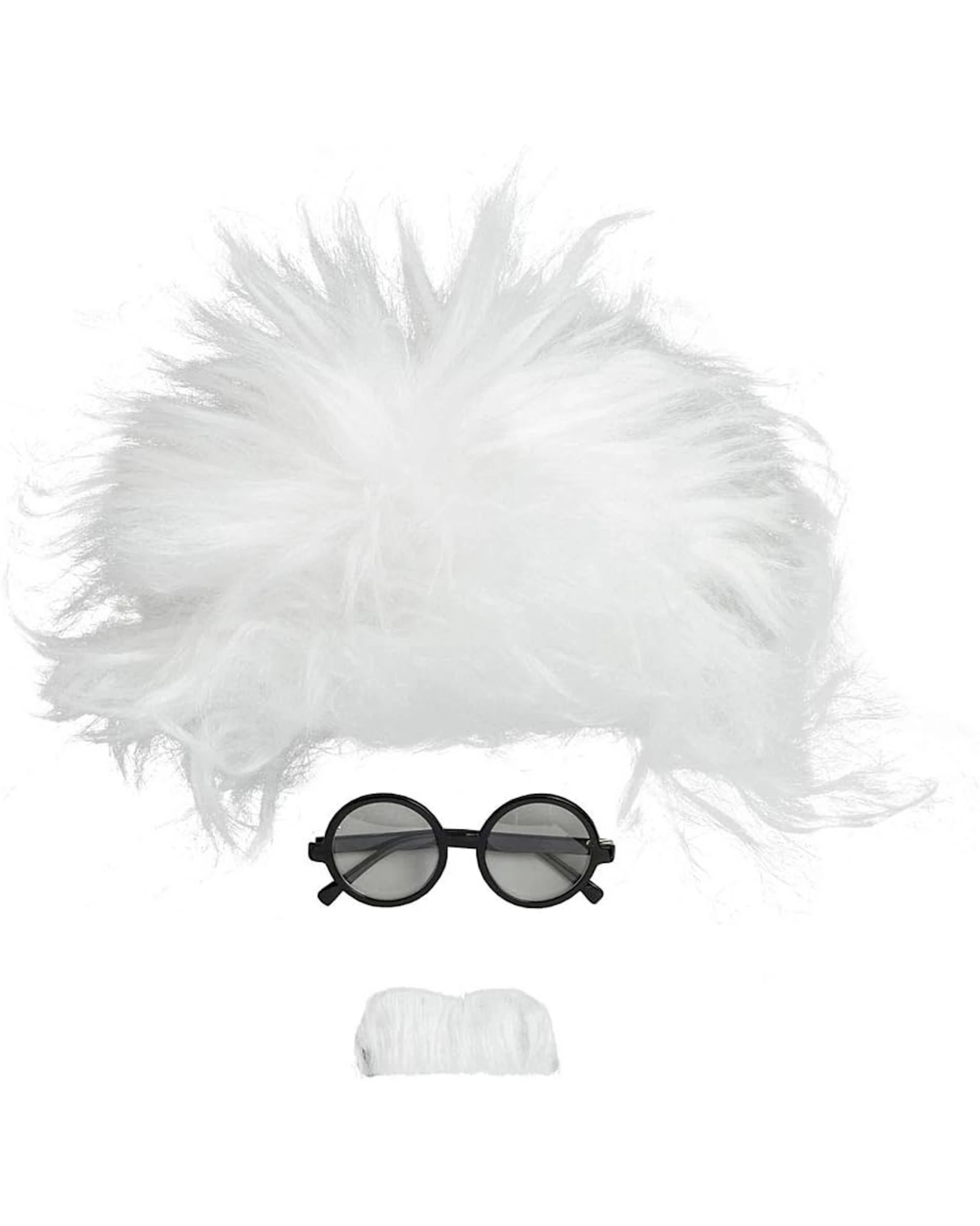 2 Amscan Inc. Mad Scientist Glasses Wig & Moustache Costume Set - One Size - White, 2 of 2