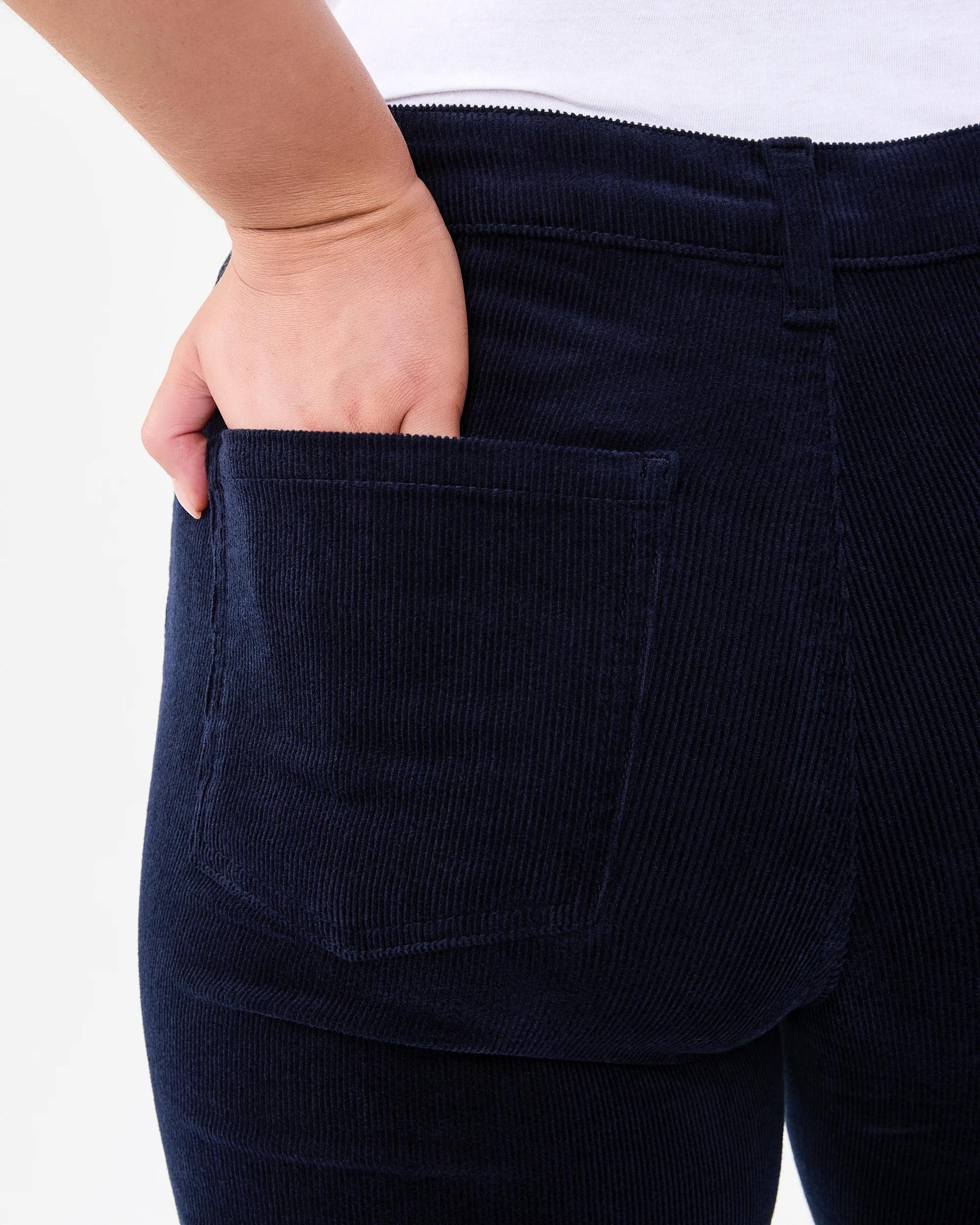 6 Corduroy Bootleg Pants Navy, 6 of 7