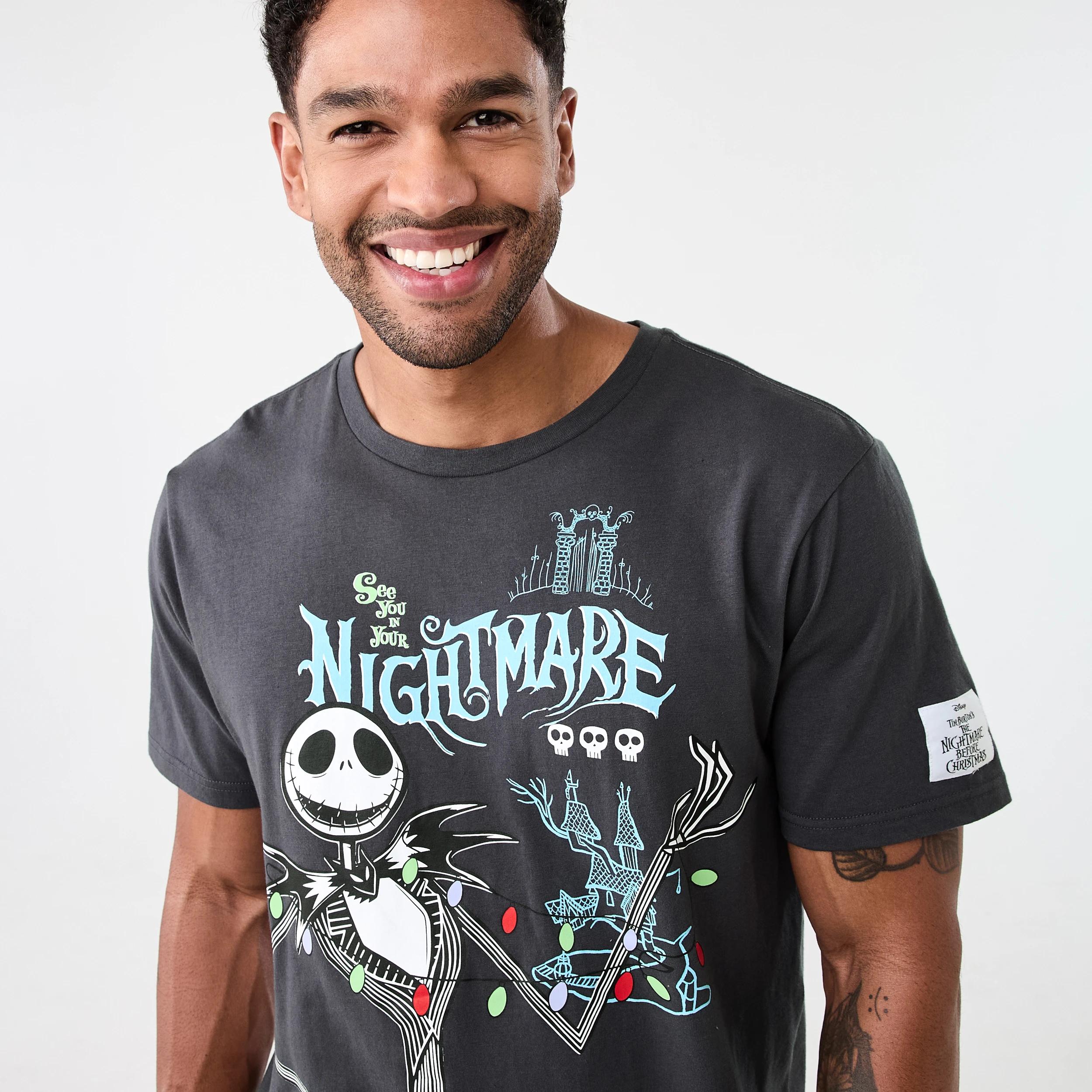 4 The Nightmare Before Christmas Halloween Short Sleeve Top and Knit Shorts License Family Matching Pyjama Set NIGHT BEFORE XMAS, 4 of 9