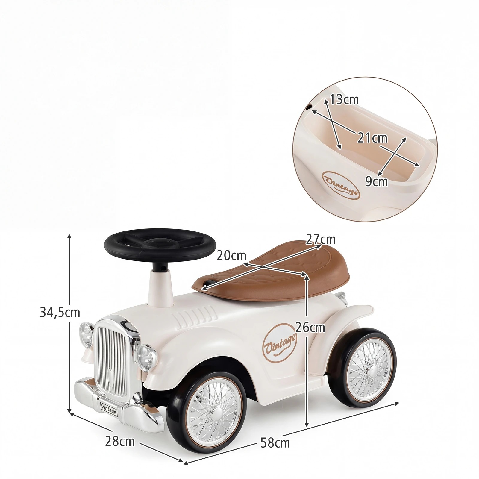 2 Costway Foot to Floor Kids Riding Car Toy Walker Vehicle - White, 2 of 4