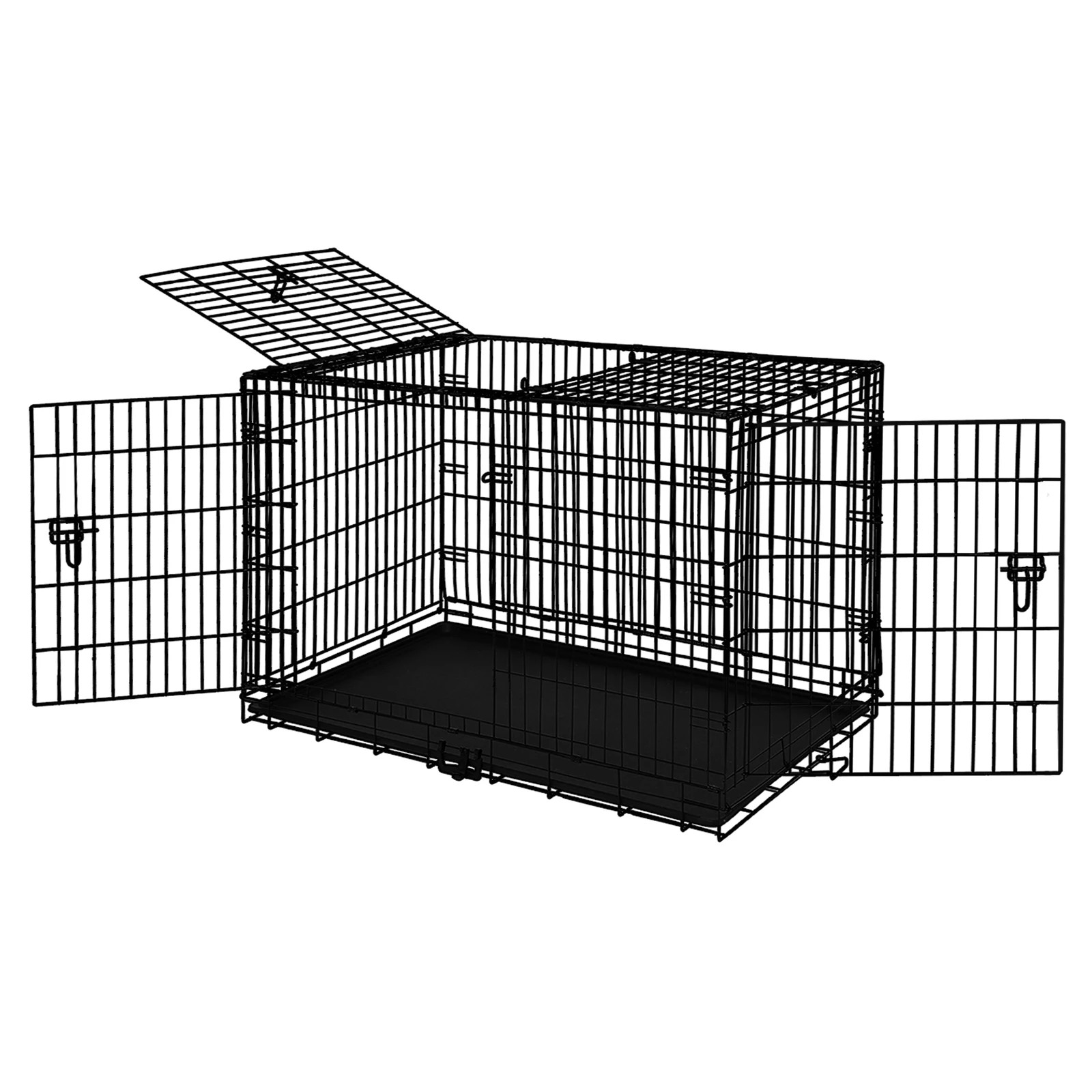8 Beastie Dog Cage 24 inch Large Pet Crate Kennel Cat Metal Playpen Foldable - Black, 8 of 8