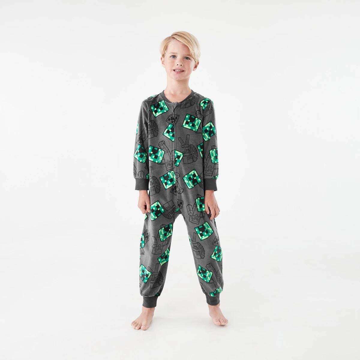 1 Minecraft License All-In-One Sleepsuit Minecraft, 1 of 9