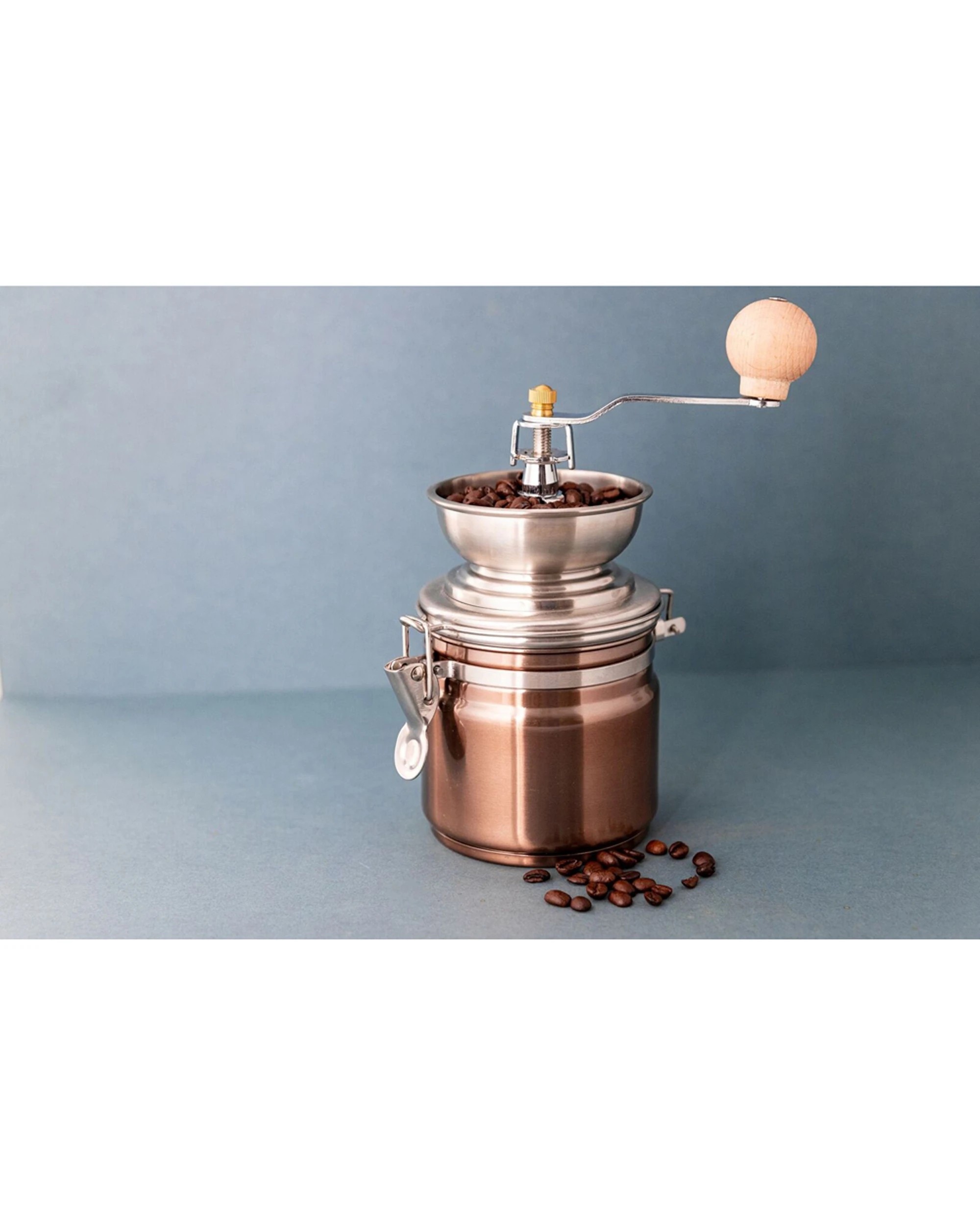 2 La Cafetiere Manual Stainless Steel Coffee Grinder Effect Storage - Metallic, 2 of 6