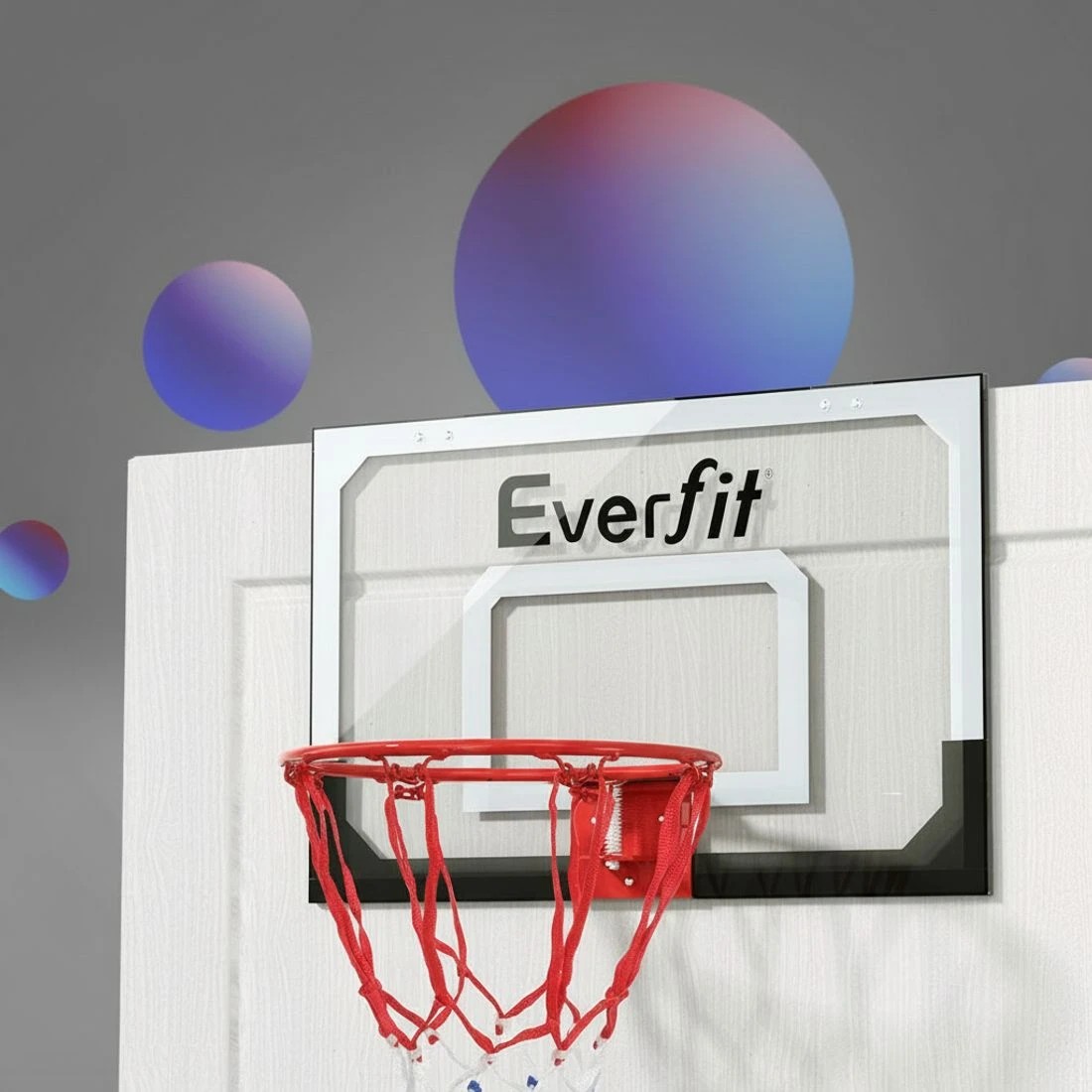 7 Everfit 23" Mini Basketball Hoop Backboard Door Wall Mounted Sports Kids - White, 7 of 7