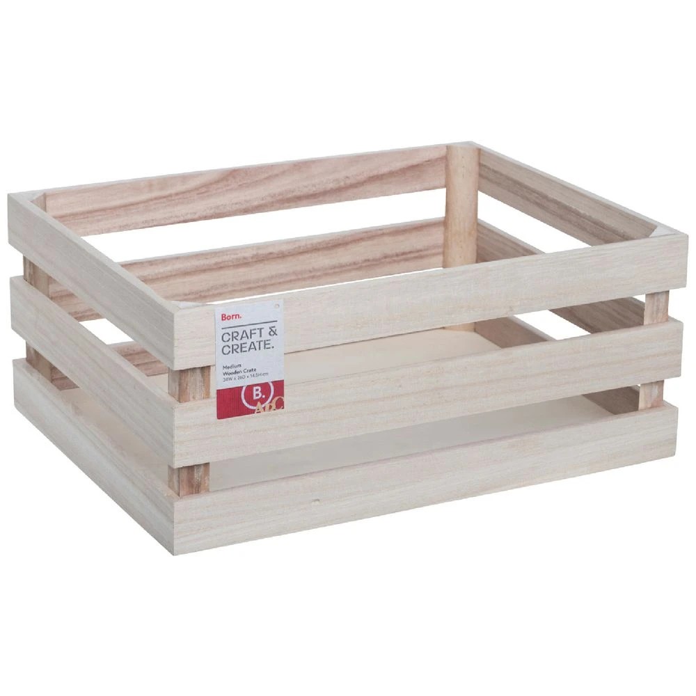 1 Born Medium Wooden Crate, 1 of 2