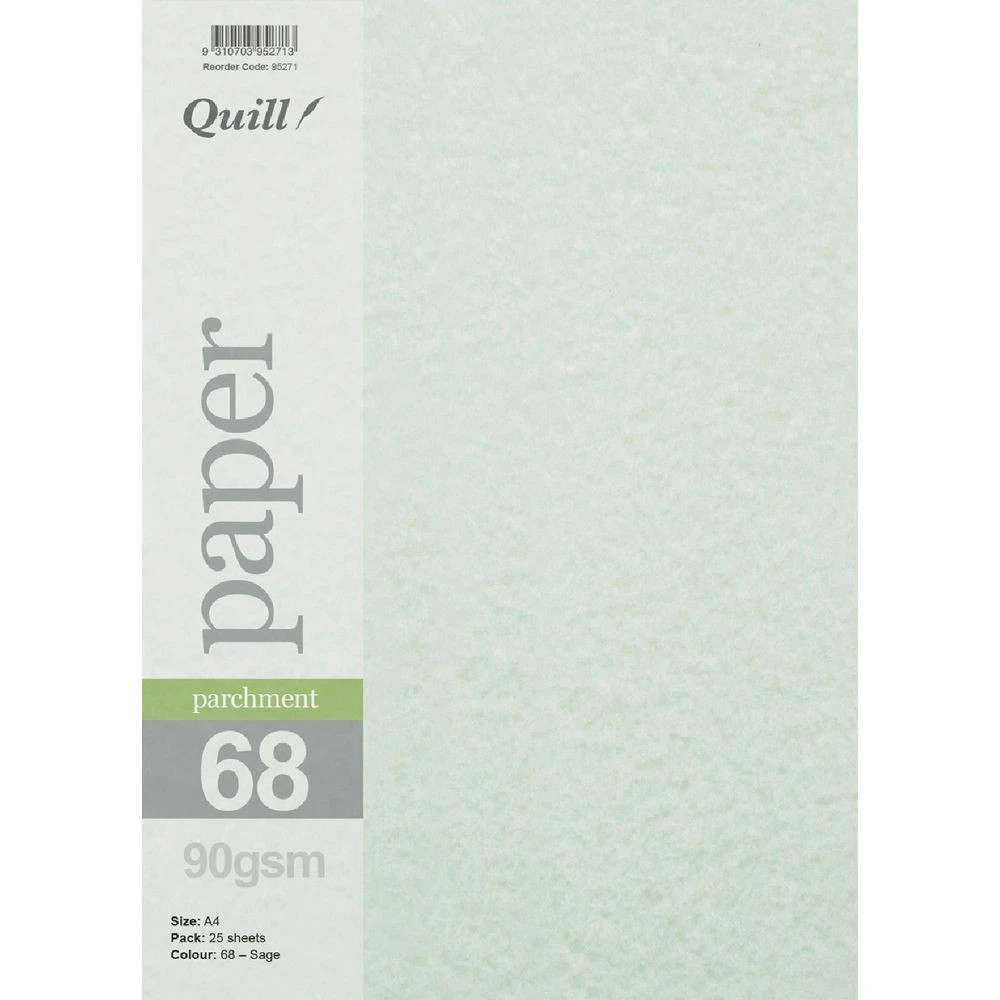 1 Quill Parchment 90gsm A4 Paper Sage 25 Pack, 1 of 1