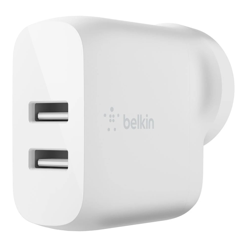 1 Belkin BoostCharge Dual USB-A Wall Charger (24W), 1 of 2