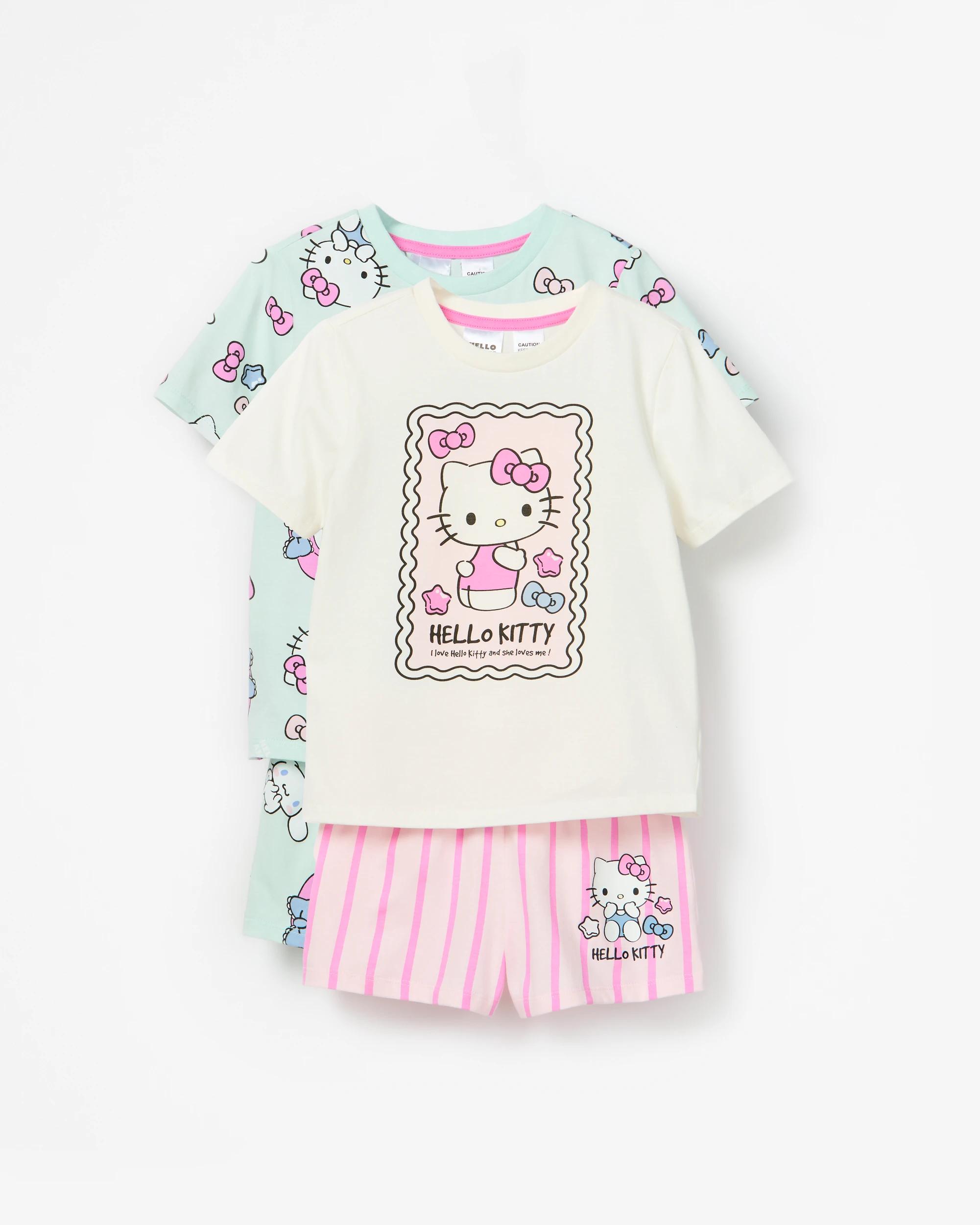 1 Hello Kitty Australian Cotton Younger Girls Pyjama Set 2 Pack HELLO KITTY, 1 of 7