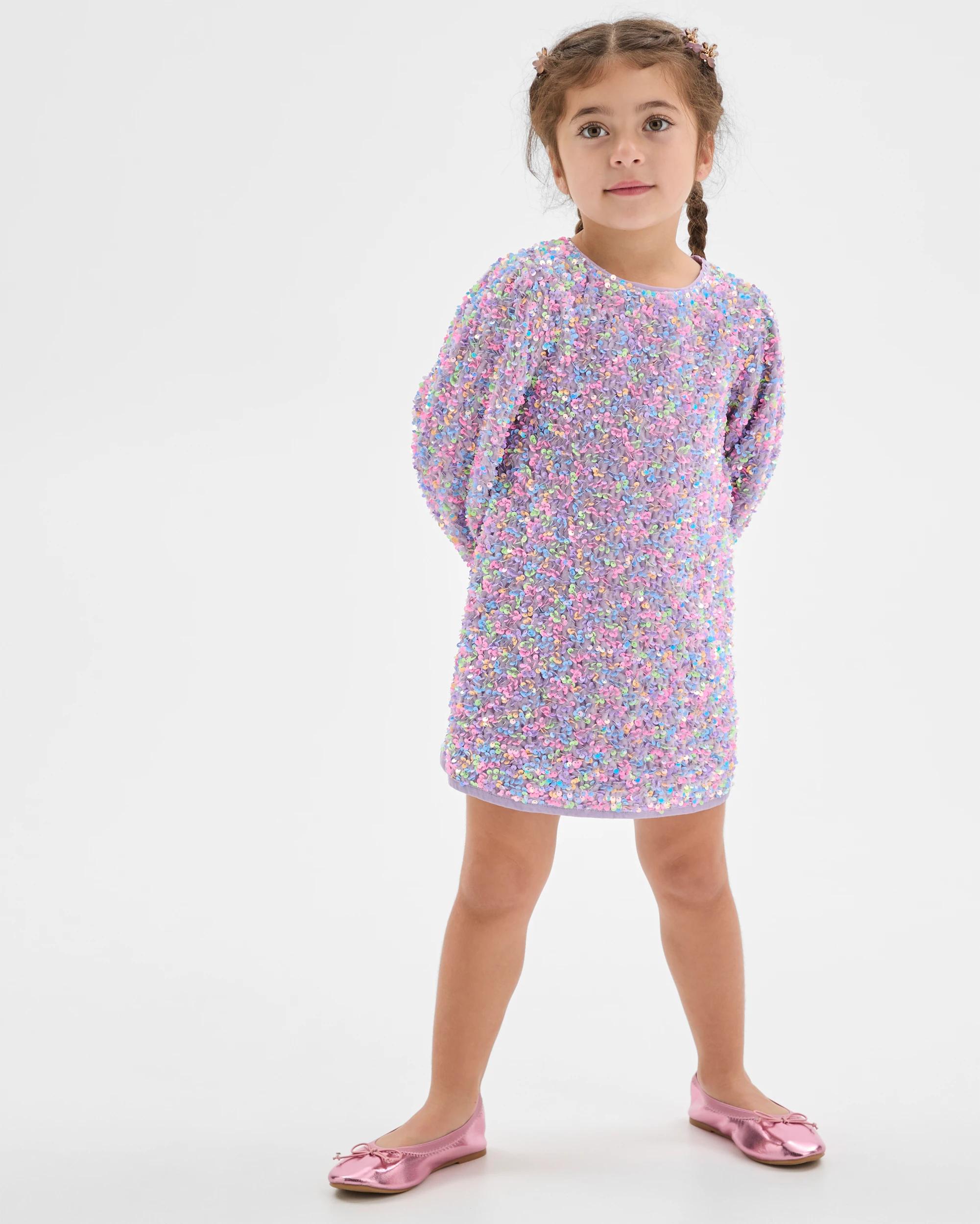 1 Target Kids Sequin Occasion Dress RAINBOW, 1 of 6