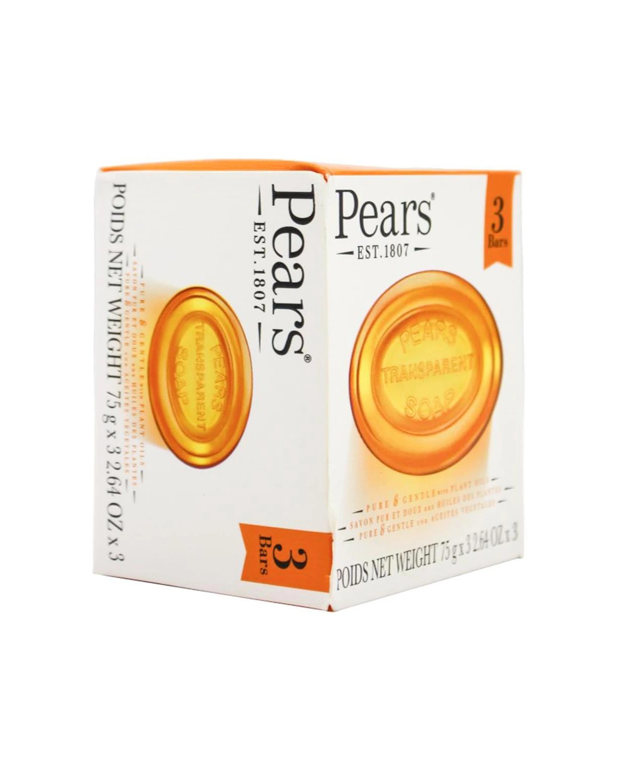 5 Pears 12 x 3pc Pure Gentle Bar Soap 75g Bath Cleanser - Orange, 5 of 5