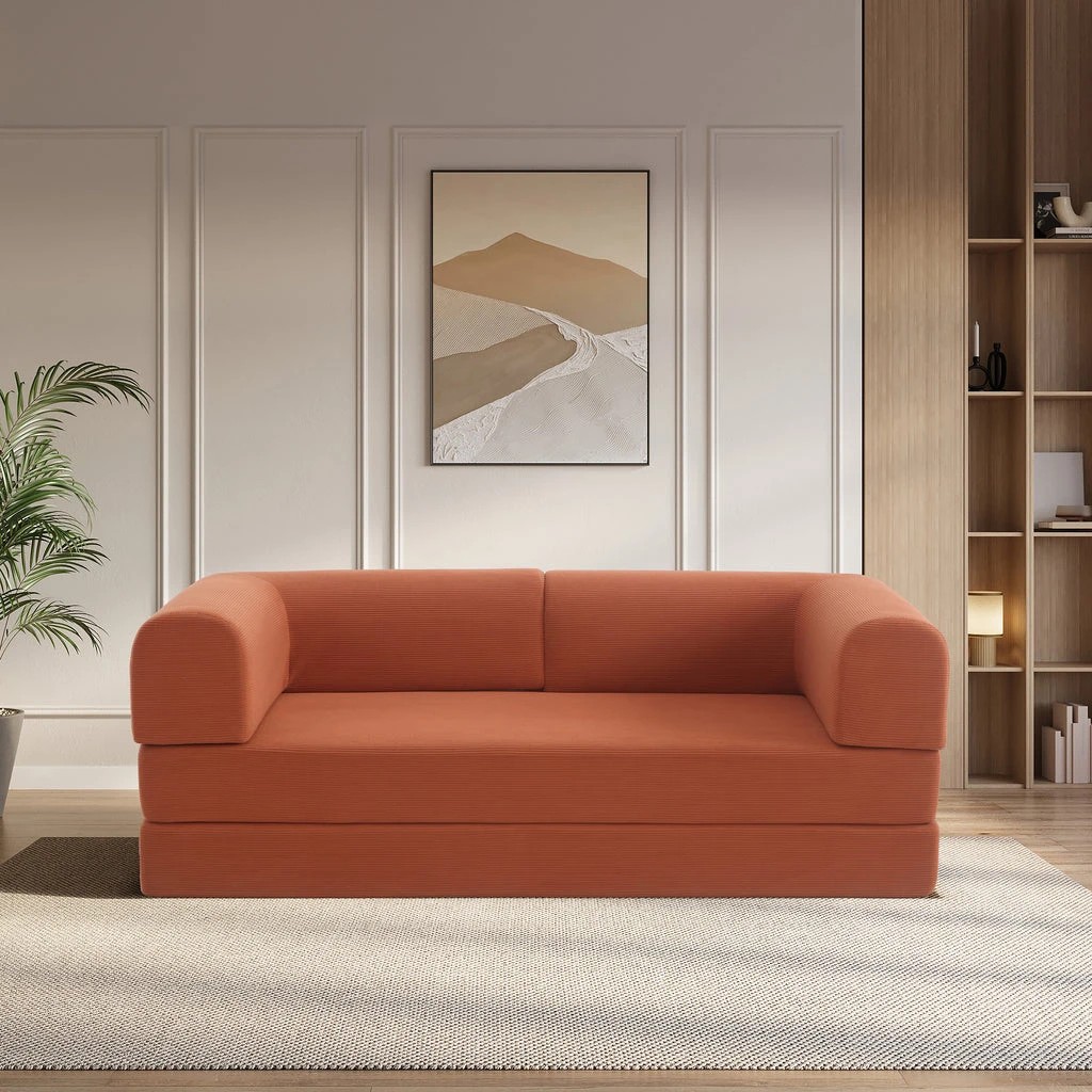 6 Zzz Atelier Luna Modular Convertible Sofa Bed - Brown, 6 of 9