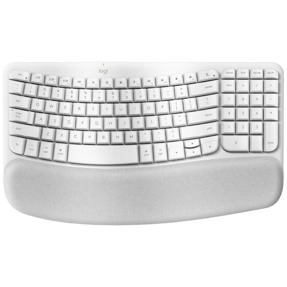 2 Logitech Wave Keys Wireless Ergonomic Keyboard Mac, 2 of 10