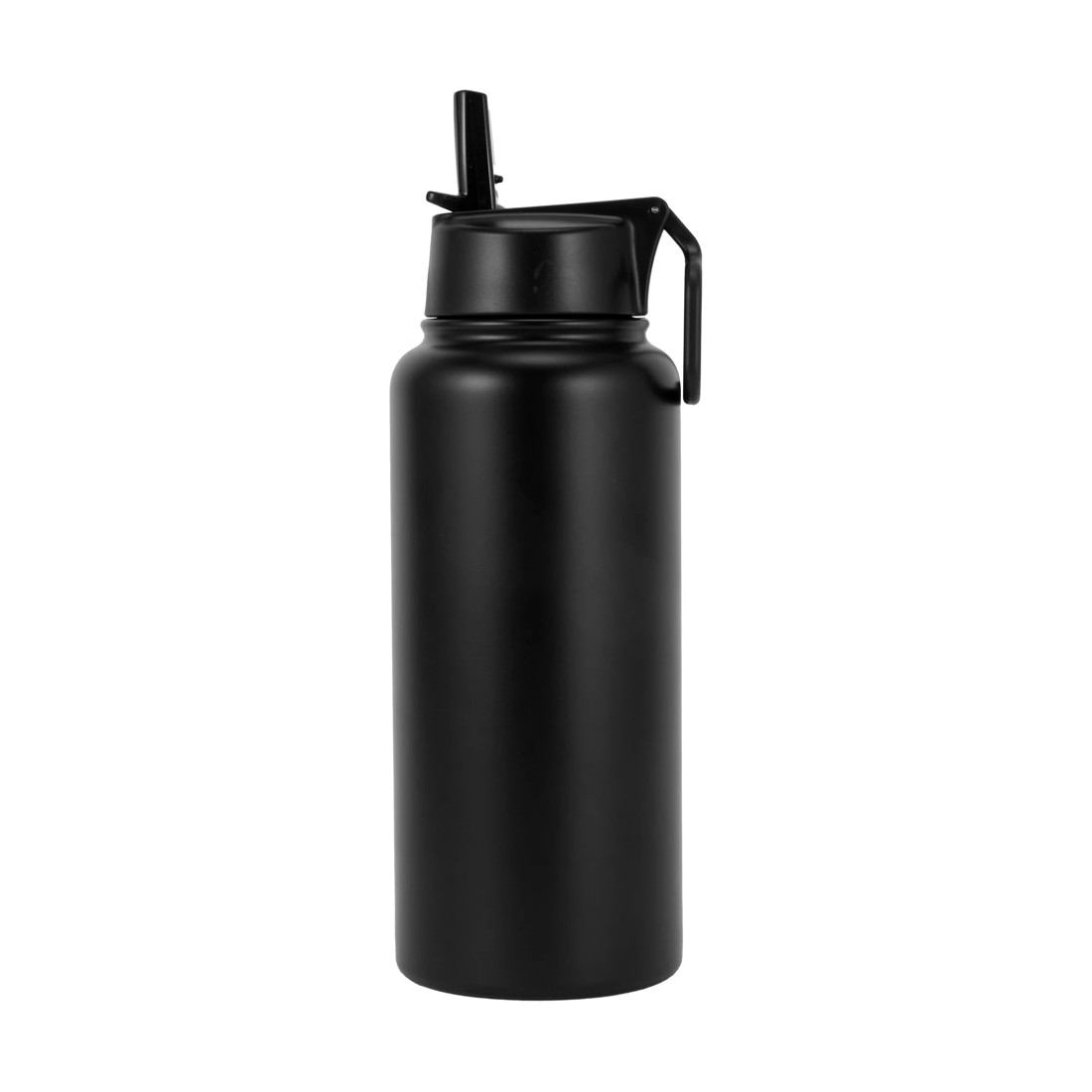 1 960ml Black Double Wall Insulated Cylinder Drink Bottle, 1 of 4
