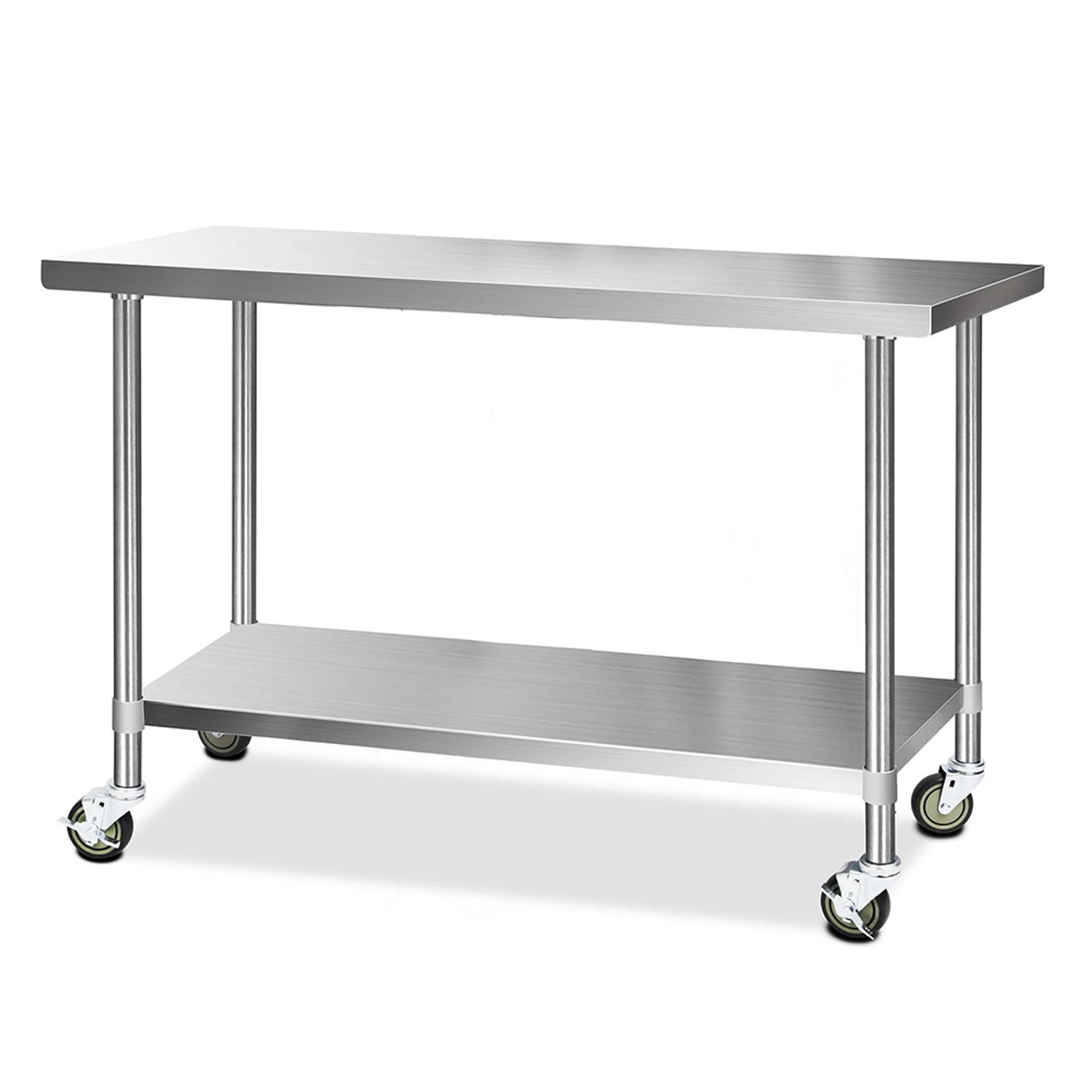 1 Cefito Stainless Steel Kitchen Bench with Wheels - Multi, 1 of 8