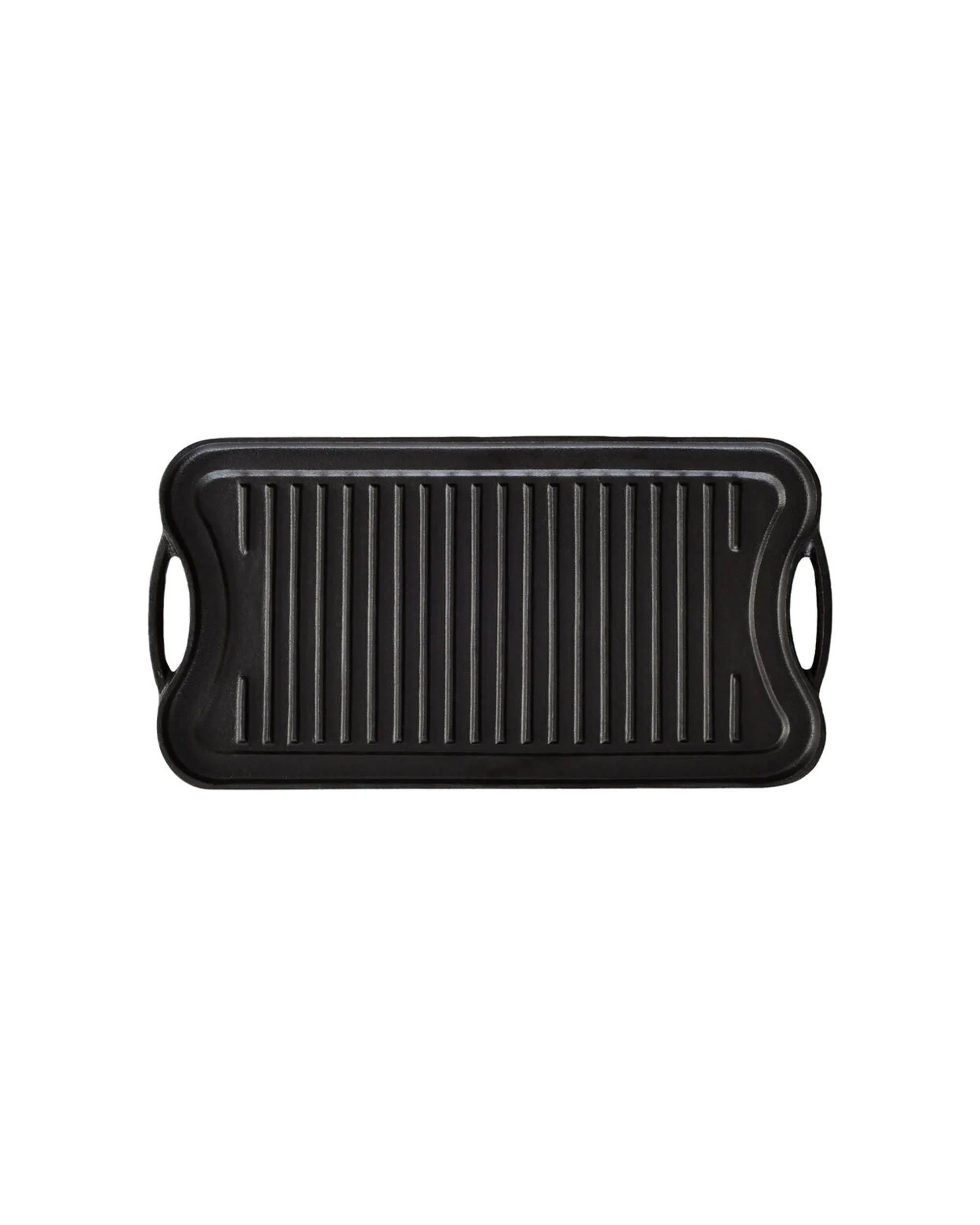 3 Healthy Choice Oil-seasoned Reversible Cast Iron Griddle/grill Plate 50x25cm - Black, 3 of 5