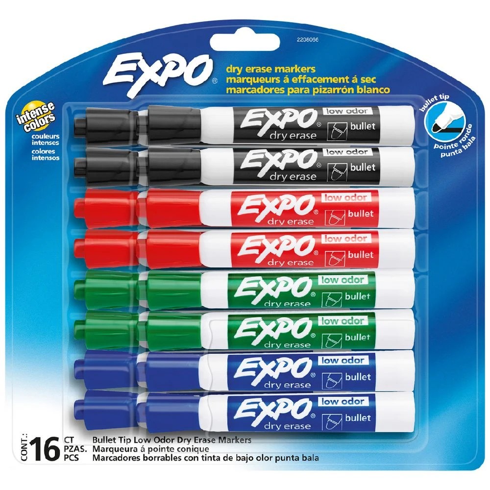1 Expo Whiteboard Markers Bullet Tip 16 Pack Assorted, 1 of 10