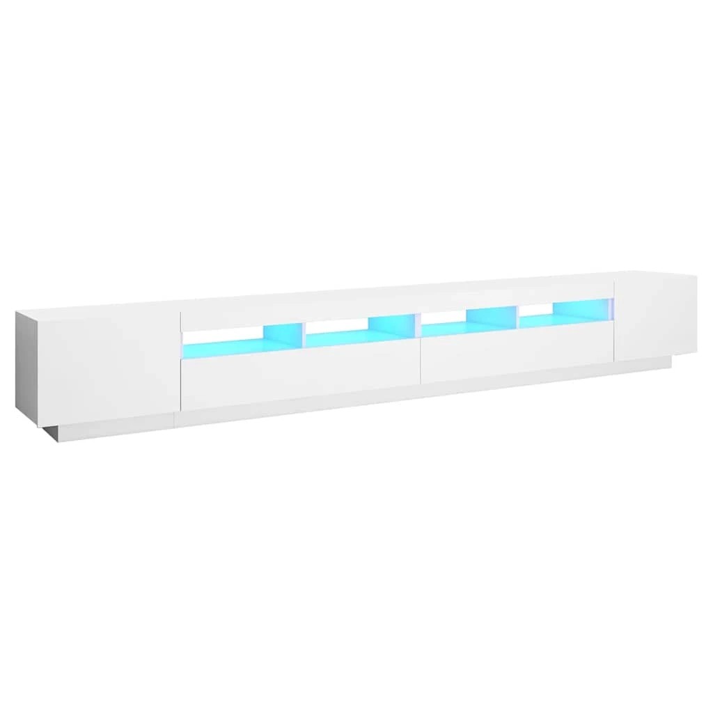 2 Vidaxl Tv Cabinet Tv Cabinet With Led Light - White, 2 of 10