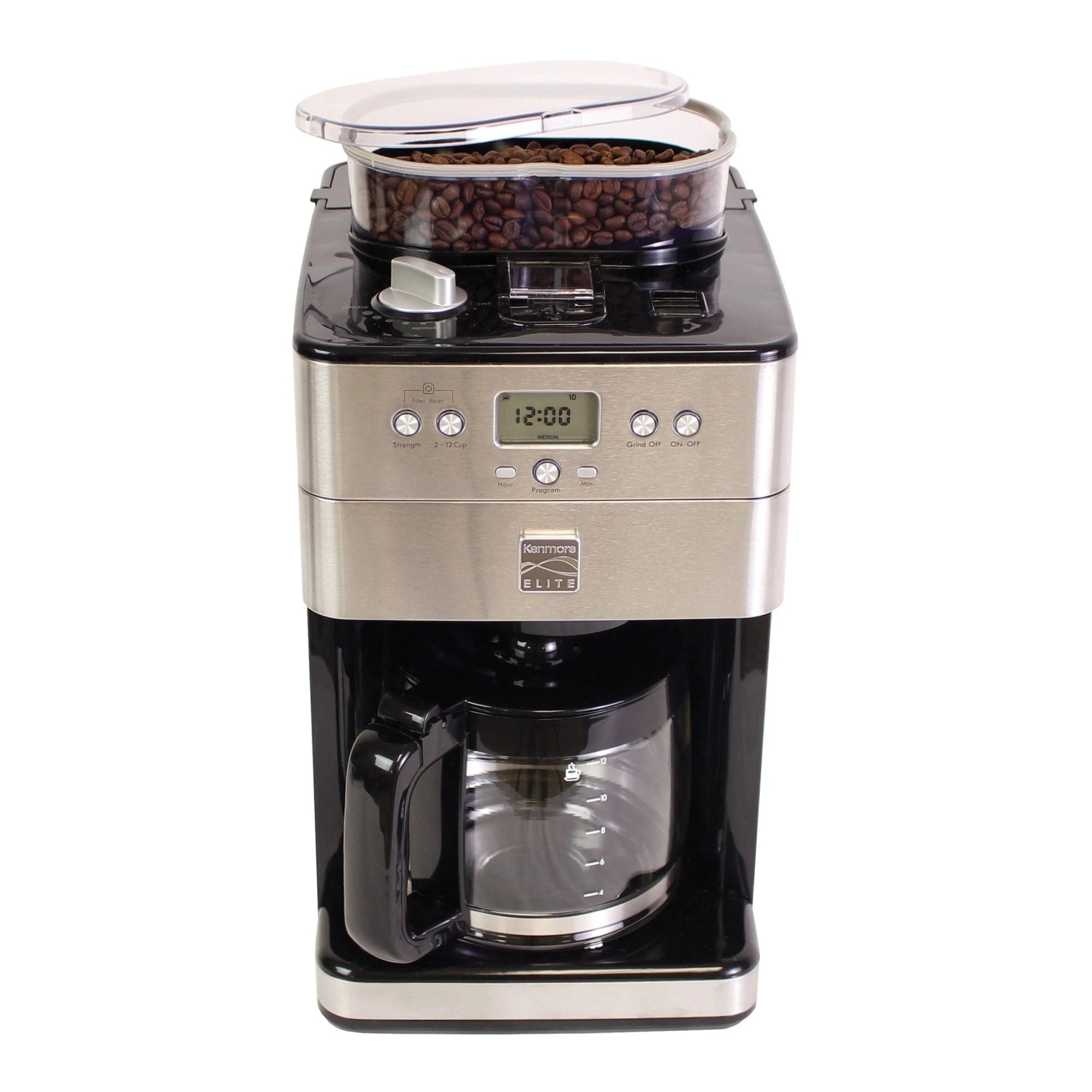 8 Kenmore Elite Automatic Coffee Maker with Burr Grinder - Silver, 8 of 8