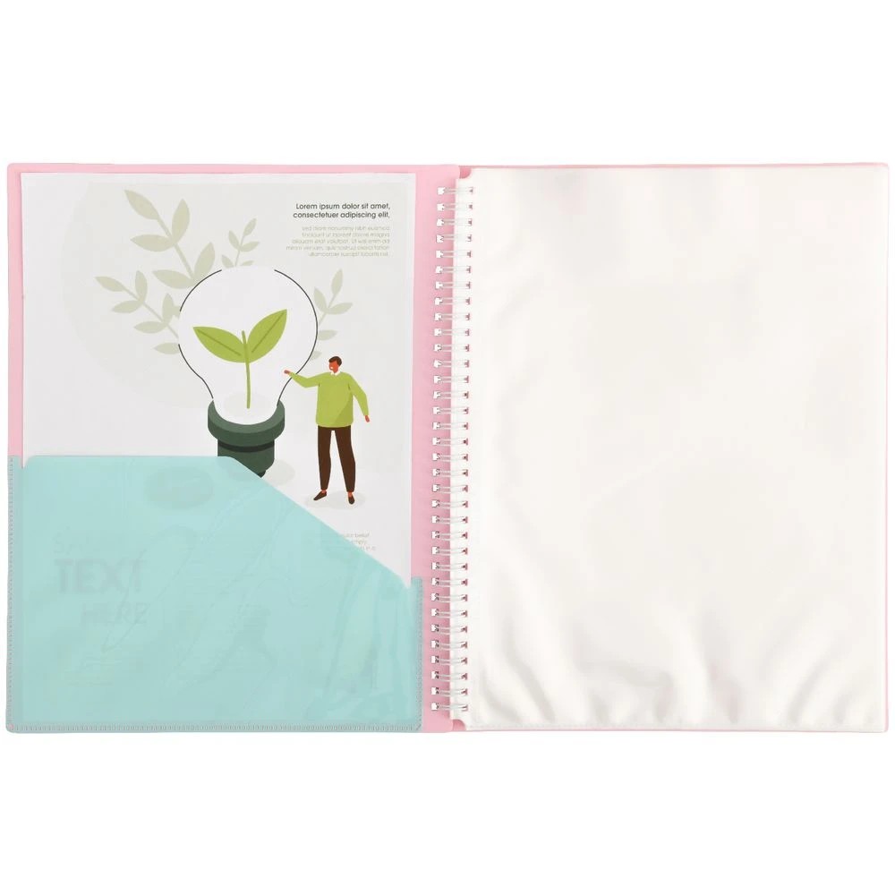 4 Otto A4 Fixed Display Book 20 Pockets Pink, 4 of 4