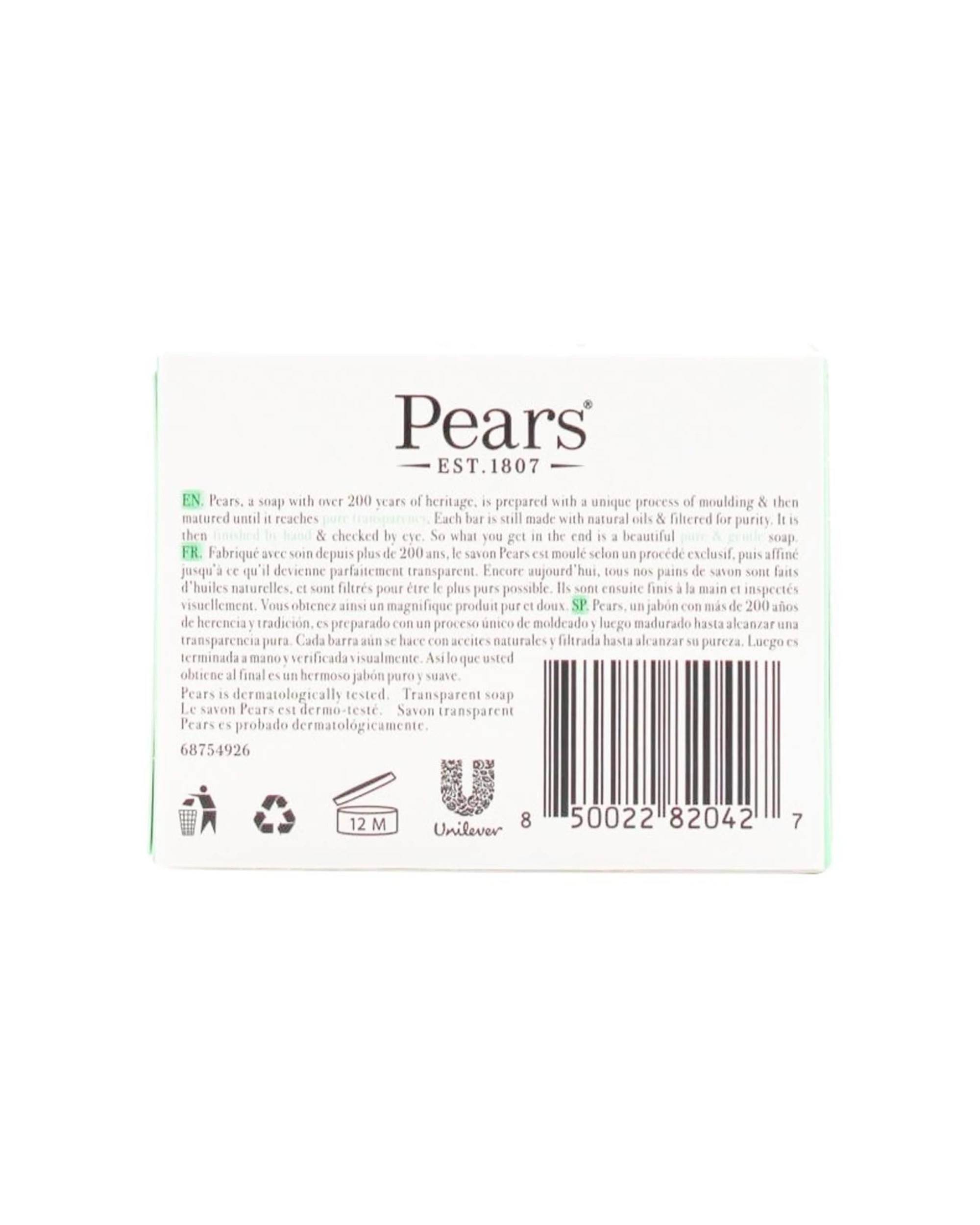 2 Pears Pure And Gentle Bar Soap Lemon Flower Extracts 100g - Green, 2 of 2