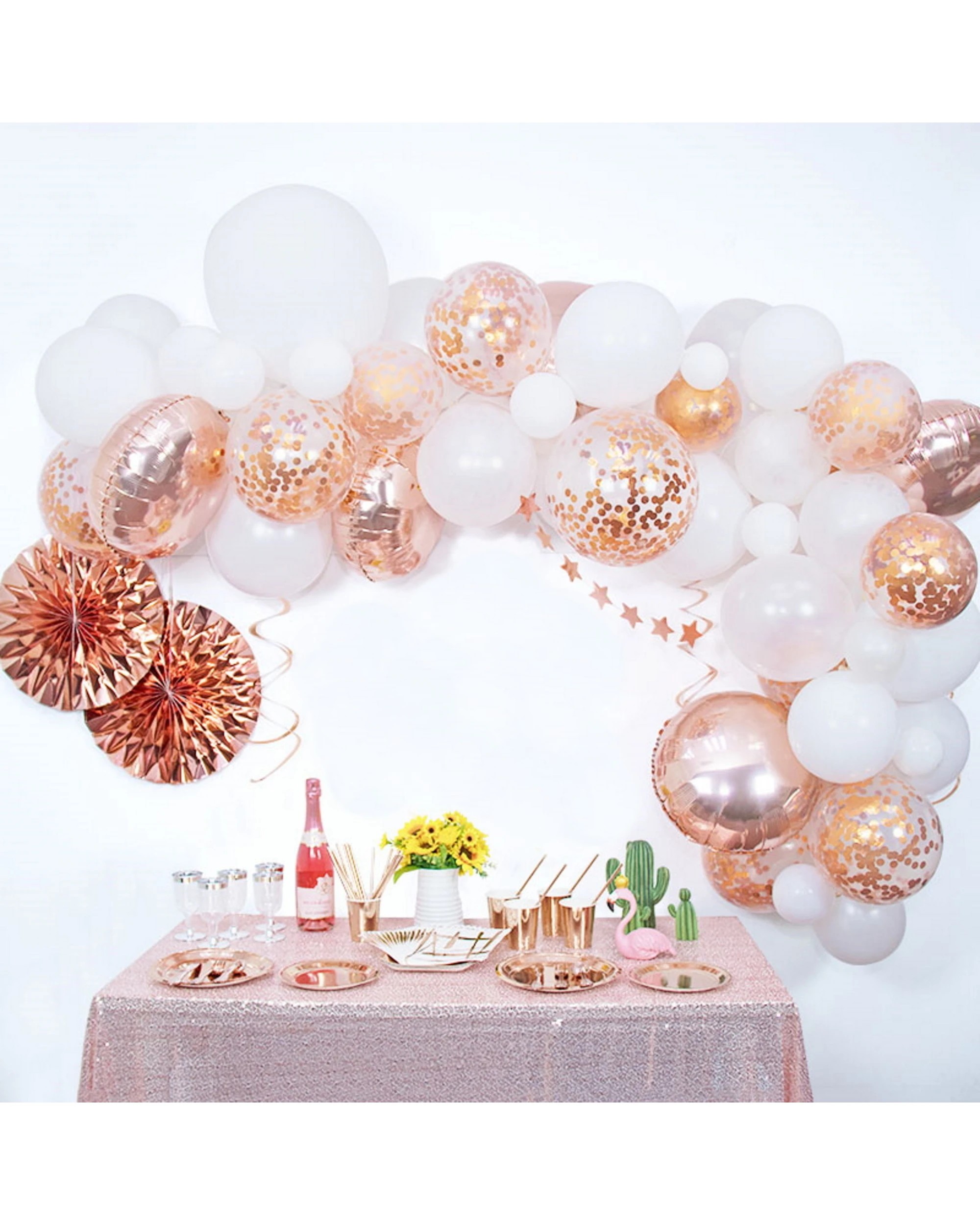 1 Partyrama Rose Gold 4m Balloon Arch Kit - Rose Gold, 1 of 3