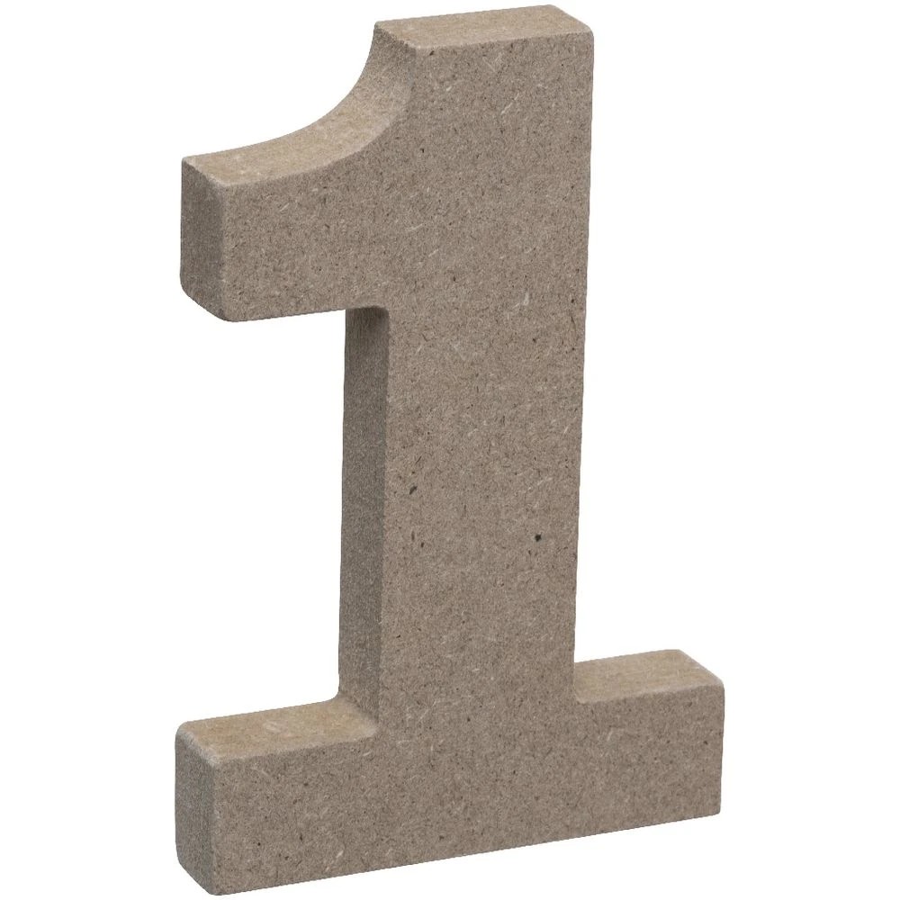 3 Born Wooden Number 1 10cm, 3 of 3