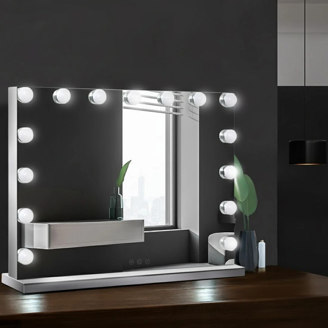 7 Embellir Makeup Mirror 58x46cm Hollywood Vanity with LED Light Tabletop Wall - Multi, 7 of 7