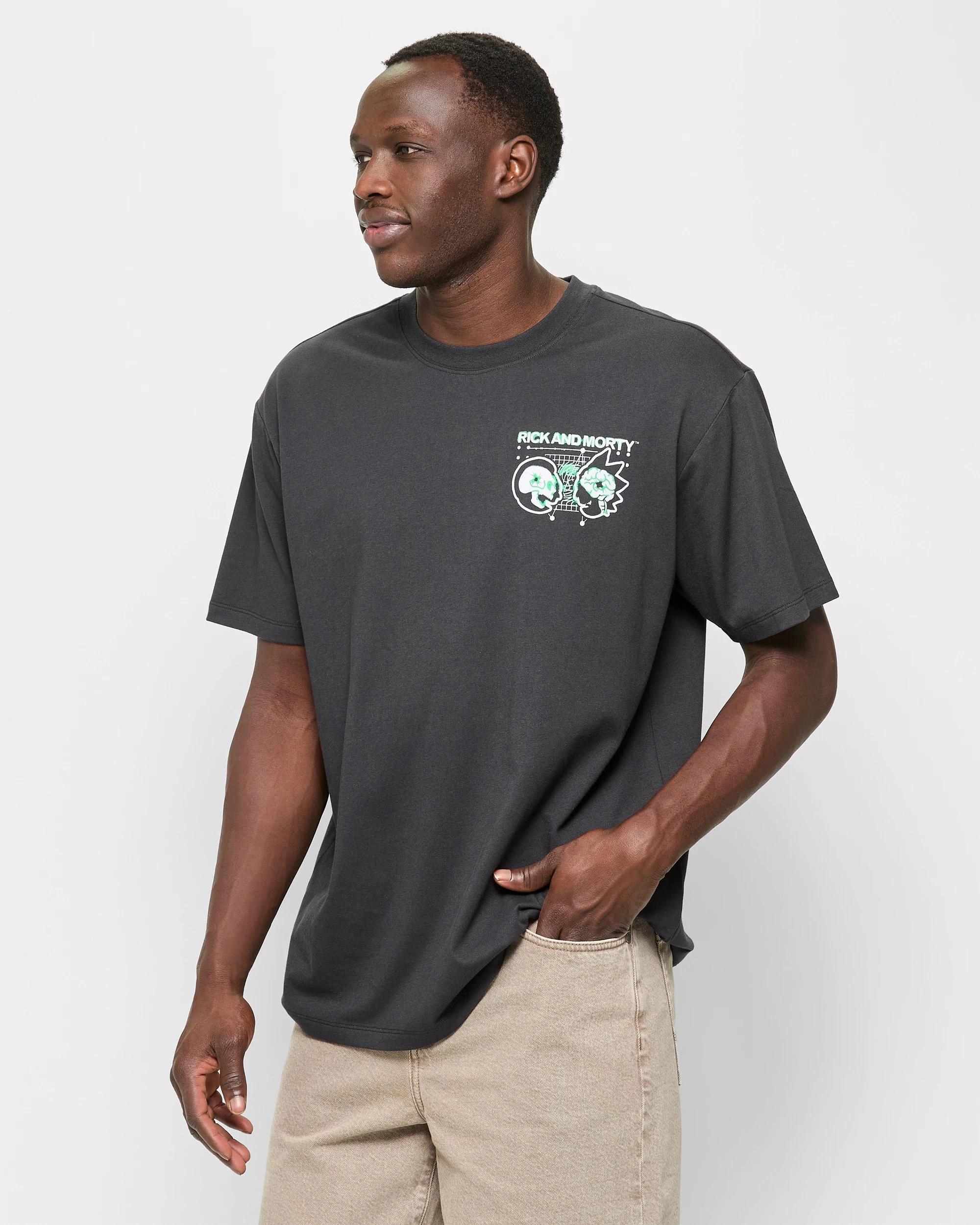 3 Licensed Australian Cotton Rick and Morty Print T-Shirt BLACK, 3 of 6