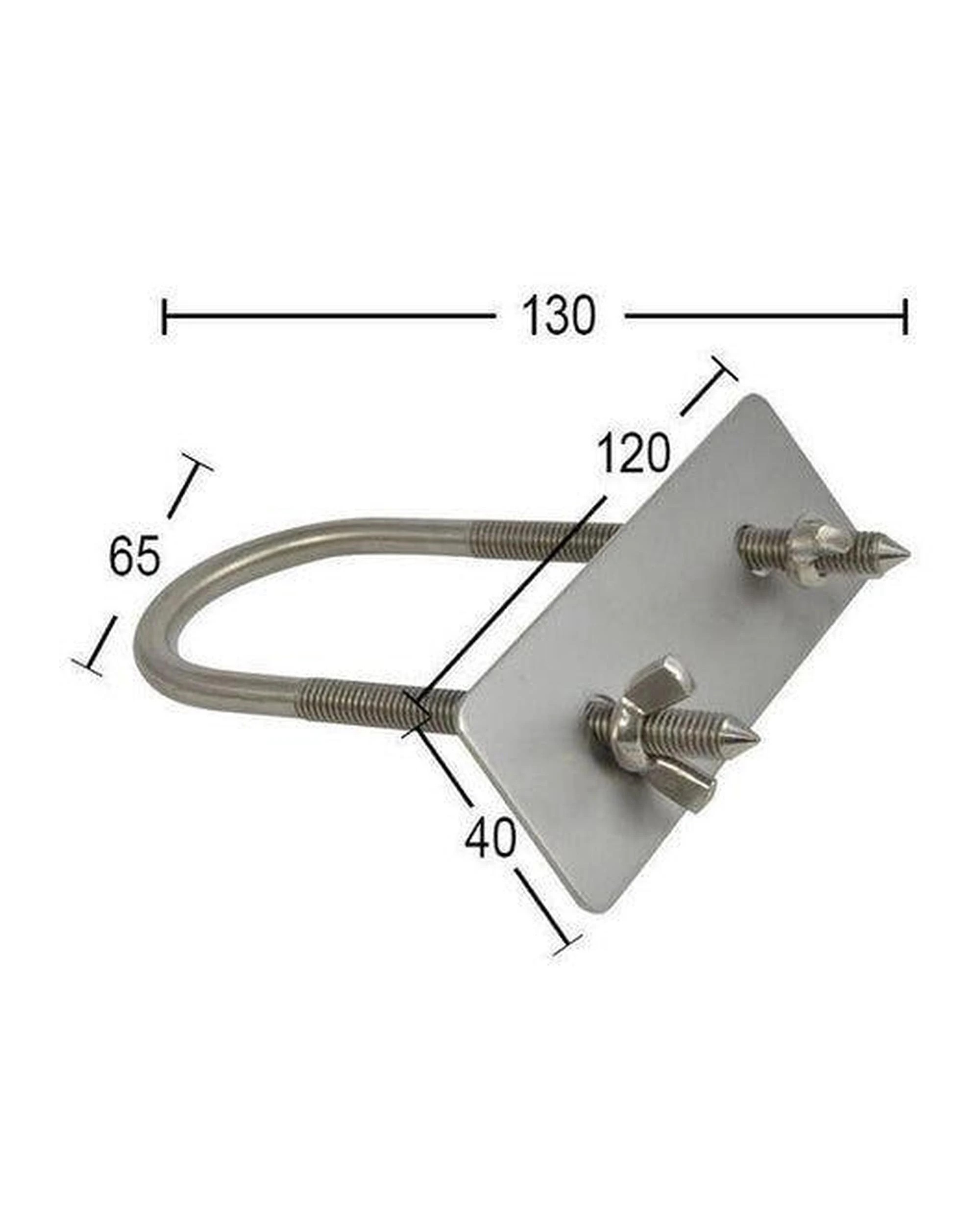 3 Flaming Coals Back Brace Stainless steel, 3 of 8