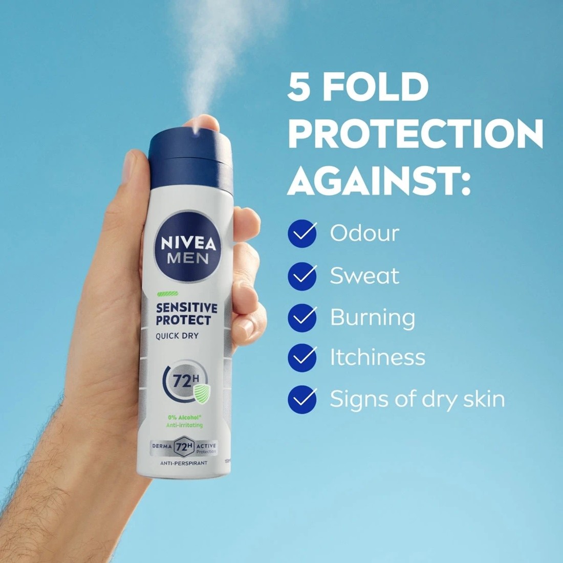 4 Nivea Men Sensitive Protect 48-Hour Anti-Perspirant, 4 of 8