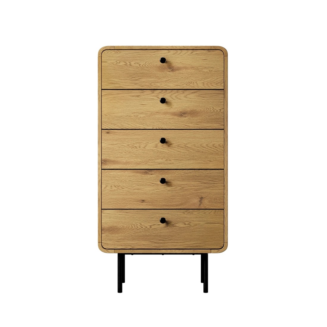 7 Oikiture 5 Chest Of Drawers Tallboy Storage Cabinet Dresser
 - Natural, 7 of 10
