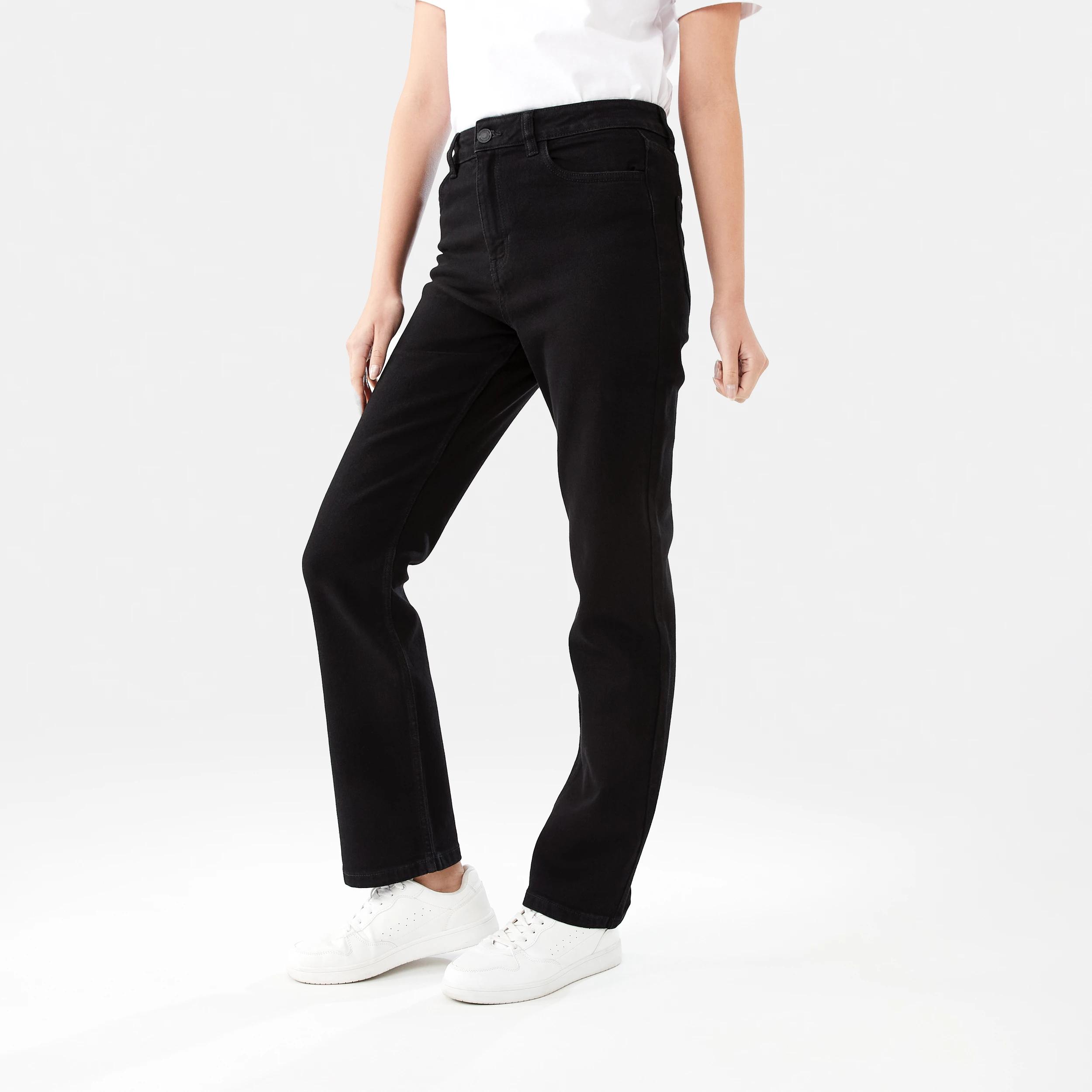 3 High Rise Straight Jeans BLACK WASH, 3 of 9
