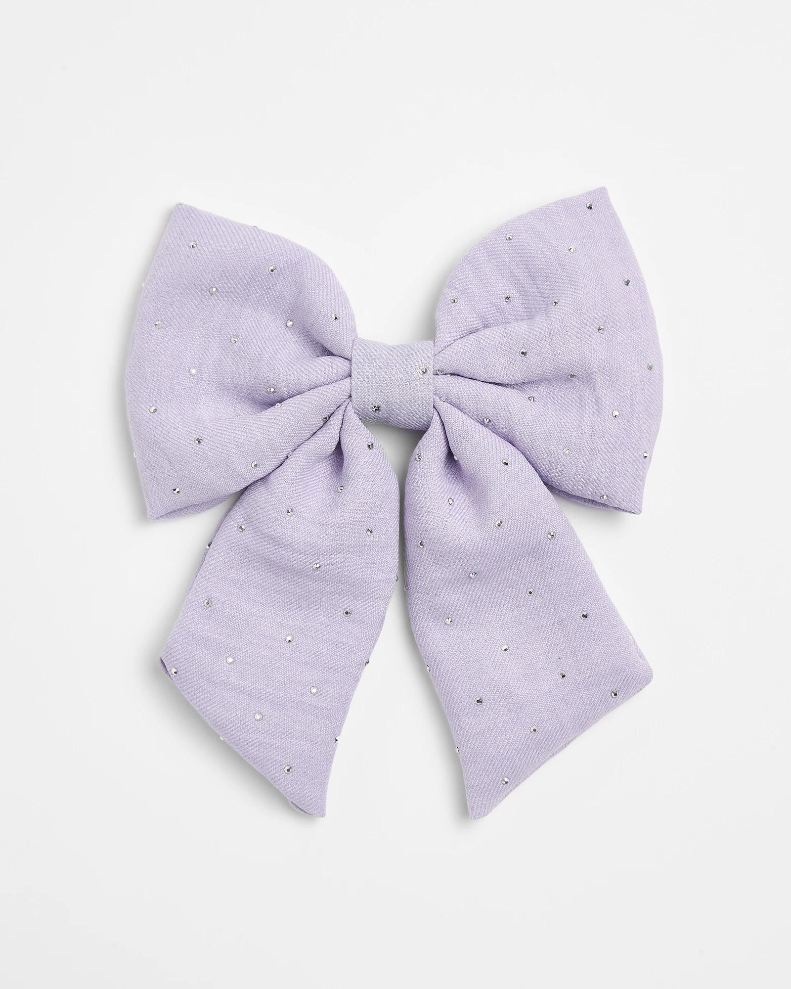 1 Target Kids Sparkle Bow Hair Clip PURPLE, 1 of 2