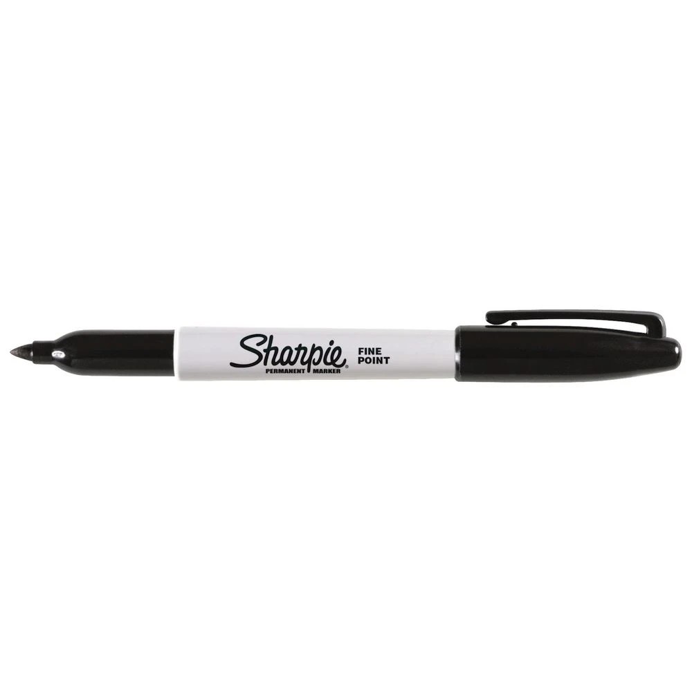2 Sharpie Fine Permanent Markers Black 12 Pack, 2 of 8