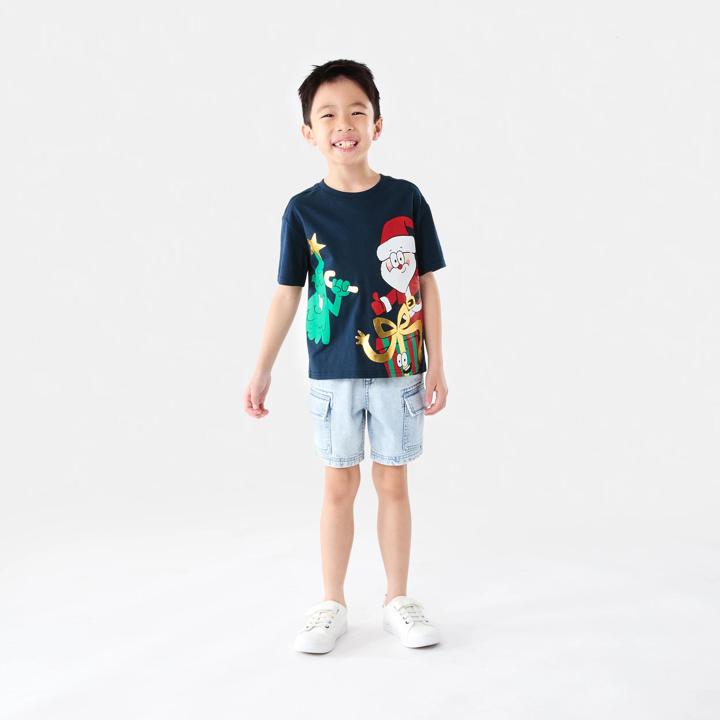 6 Christmas Applique T-shirt Blu Xmas, 6 of 7