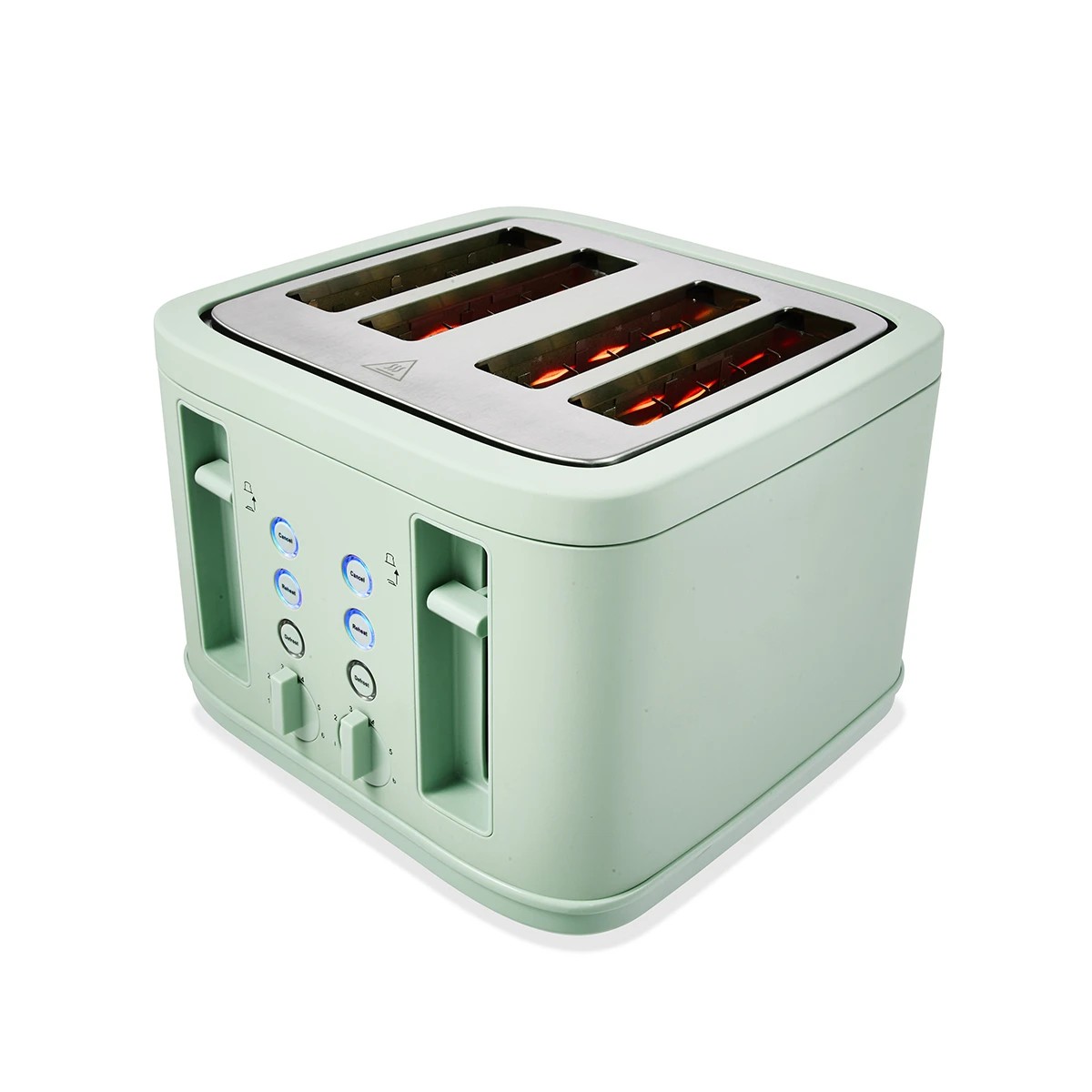 3 4 Slice Soft Touch Toaster - Green, 3 of 9